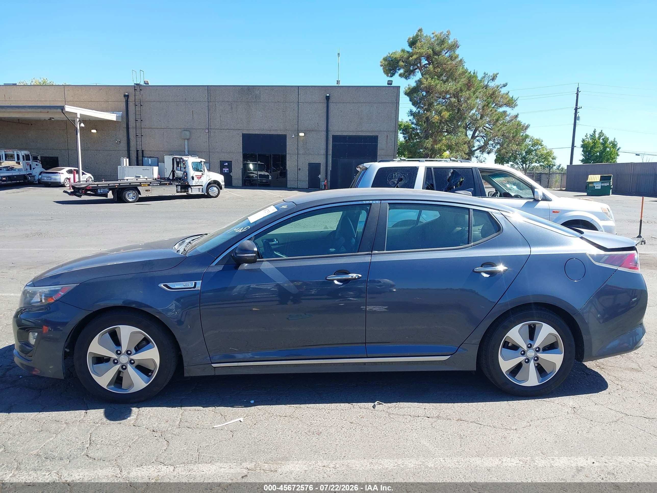 2015 Kia Optima Hybrid Ex Gray vin: KNAGN4AD7F5080270