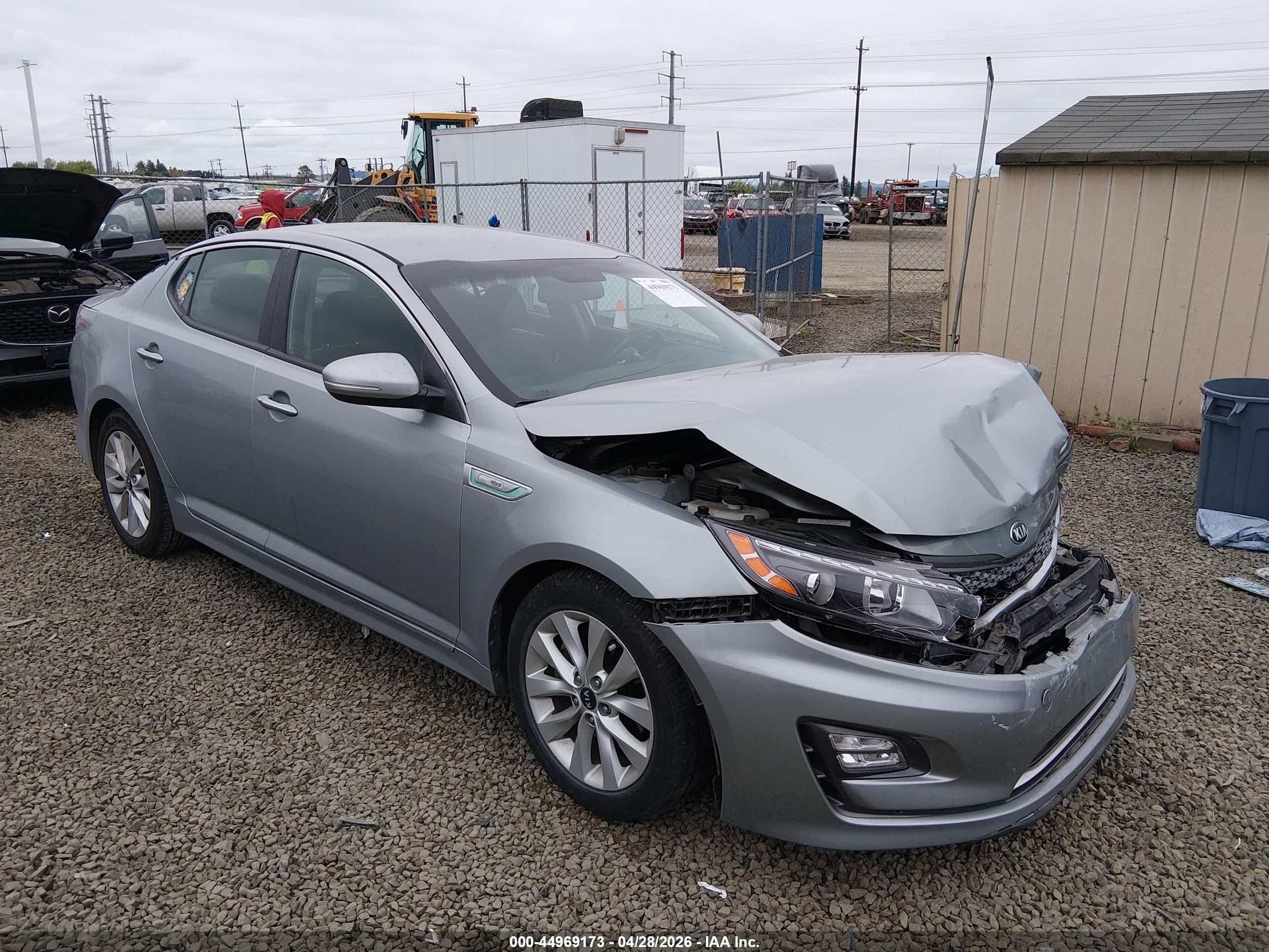 2015 Kia Optima Hybrid Ex Light Blue vin: KNAGN4AD7F5080818