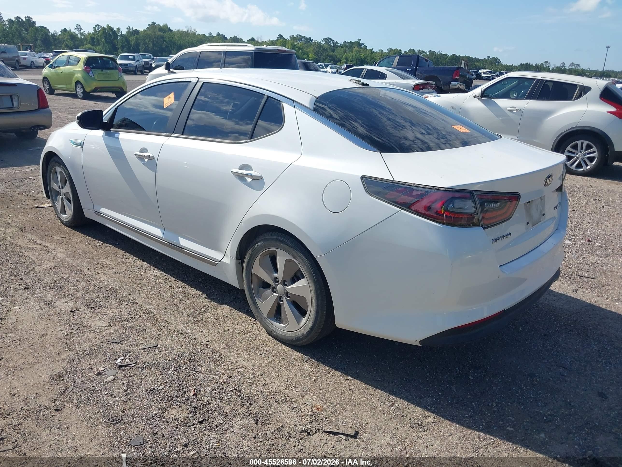 2015 Kia Optima Hybrid Ex White vin: KNAGN4AD7F5091740