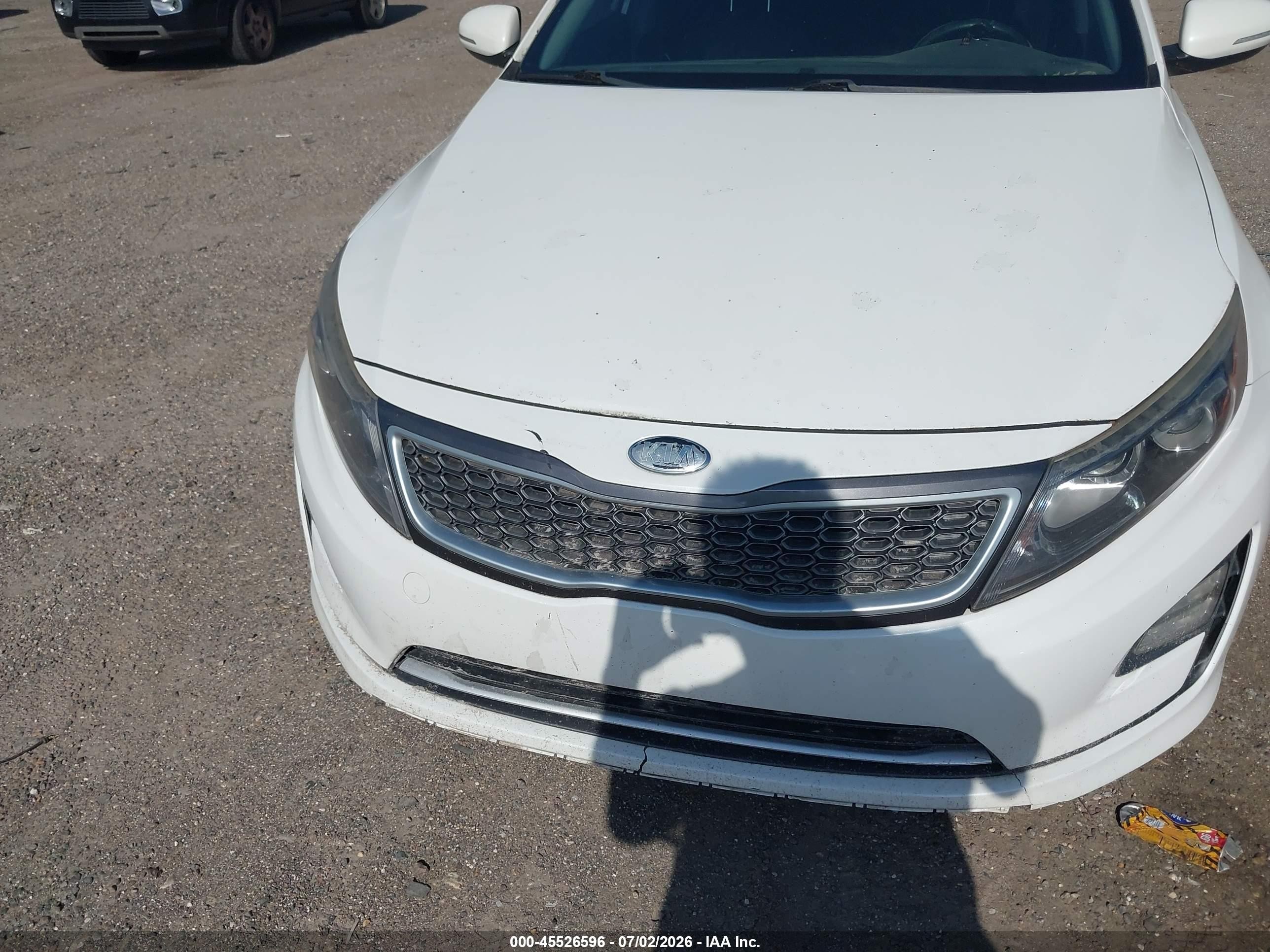 2015 Kia Optima Hybrid Ex White vin: KNAGN4AD7F5091740
