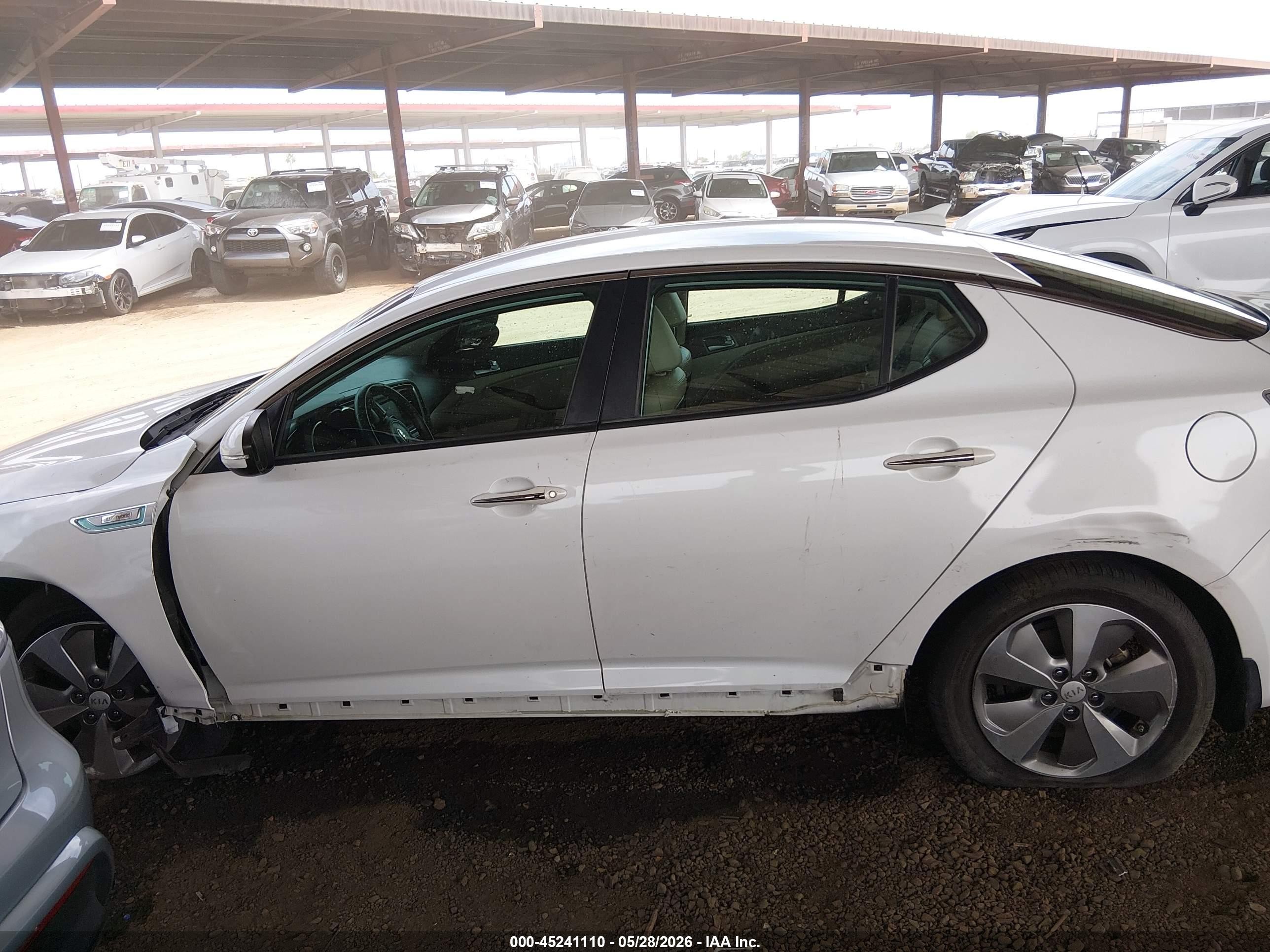 2015 Kia Optima Hybrid Ex Белый vin: KNAGN4AD8F5080181