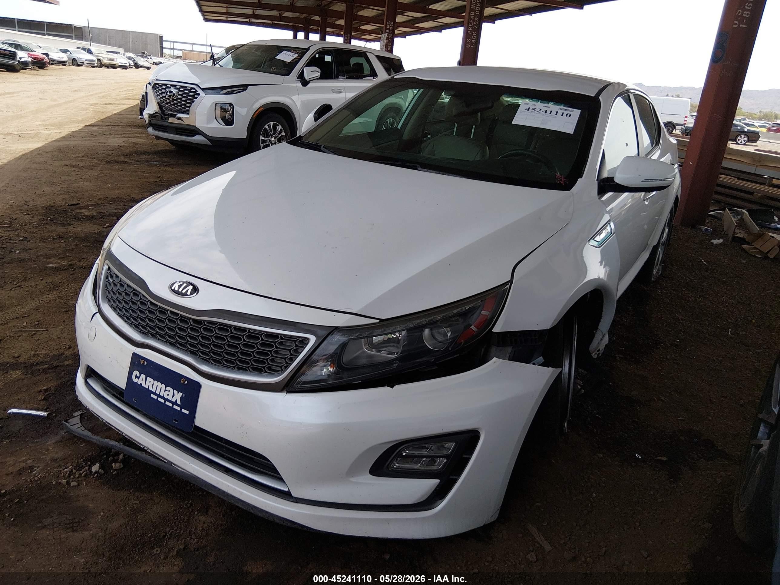 2015 Kia Optima Hybrid Ex Белый vin: KNAGN4AD8F5080181