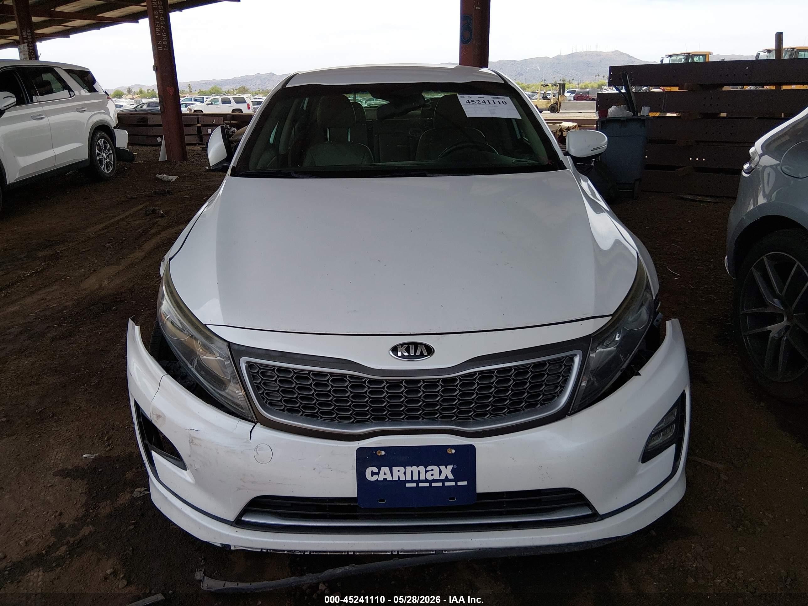 2015 Kia Optima Hybrid Ex Белый vin: KNAGN4AD8F5080181