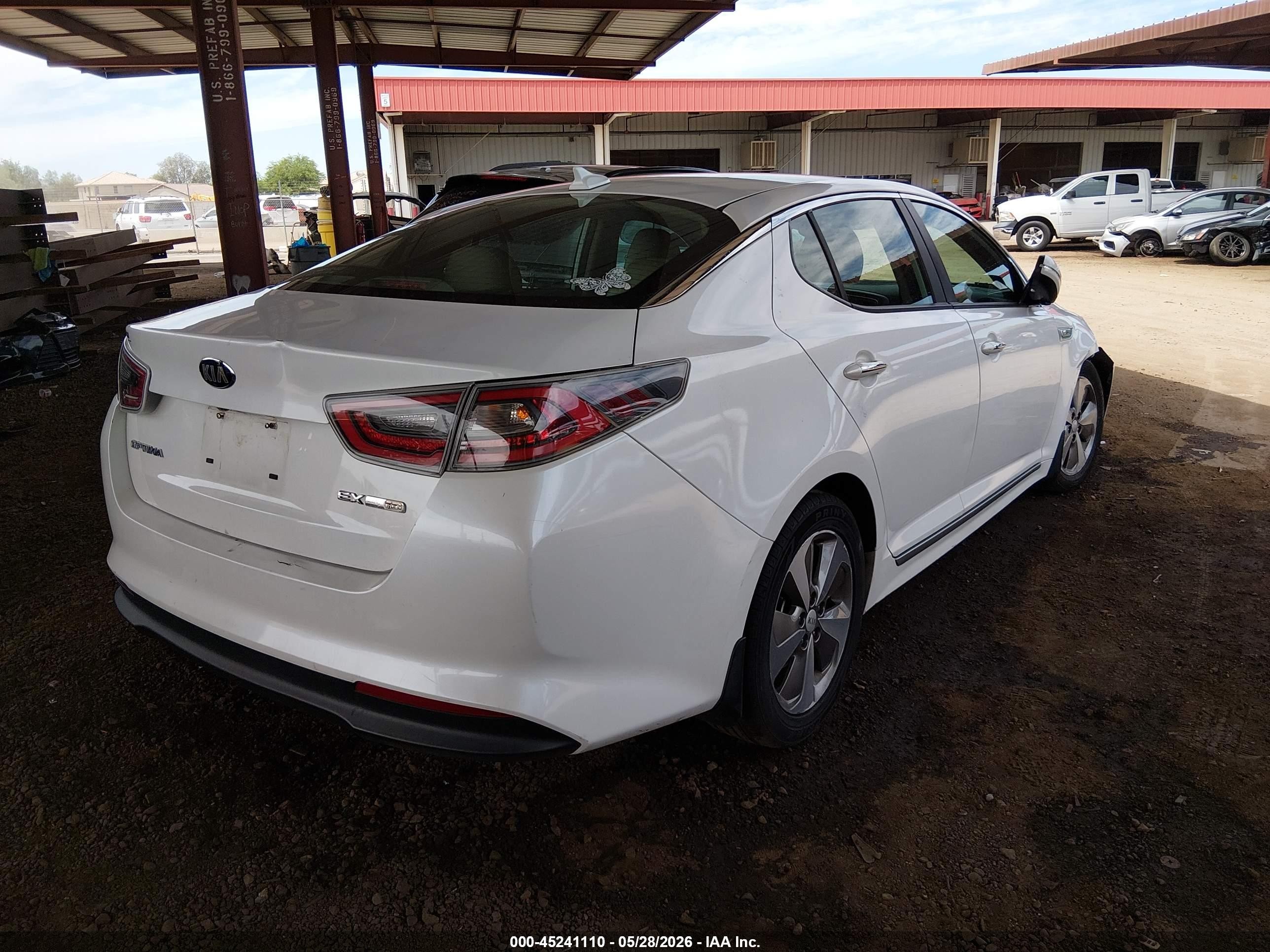 2015 Kia Optima Hybrid Ex Белый vin: KNAGN4AD8F5080181