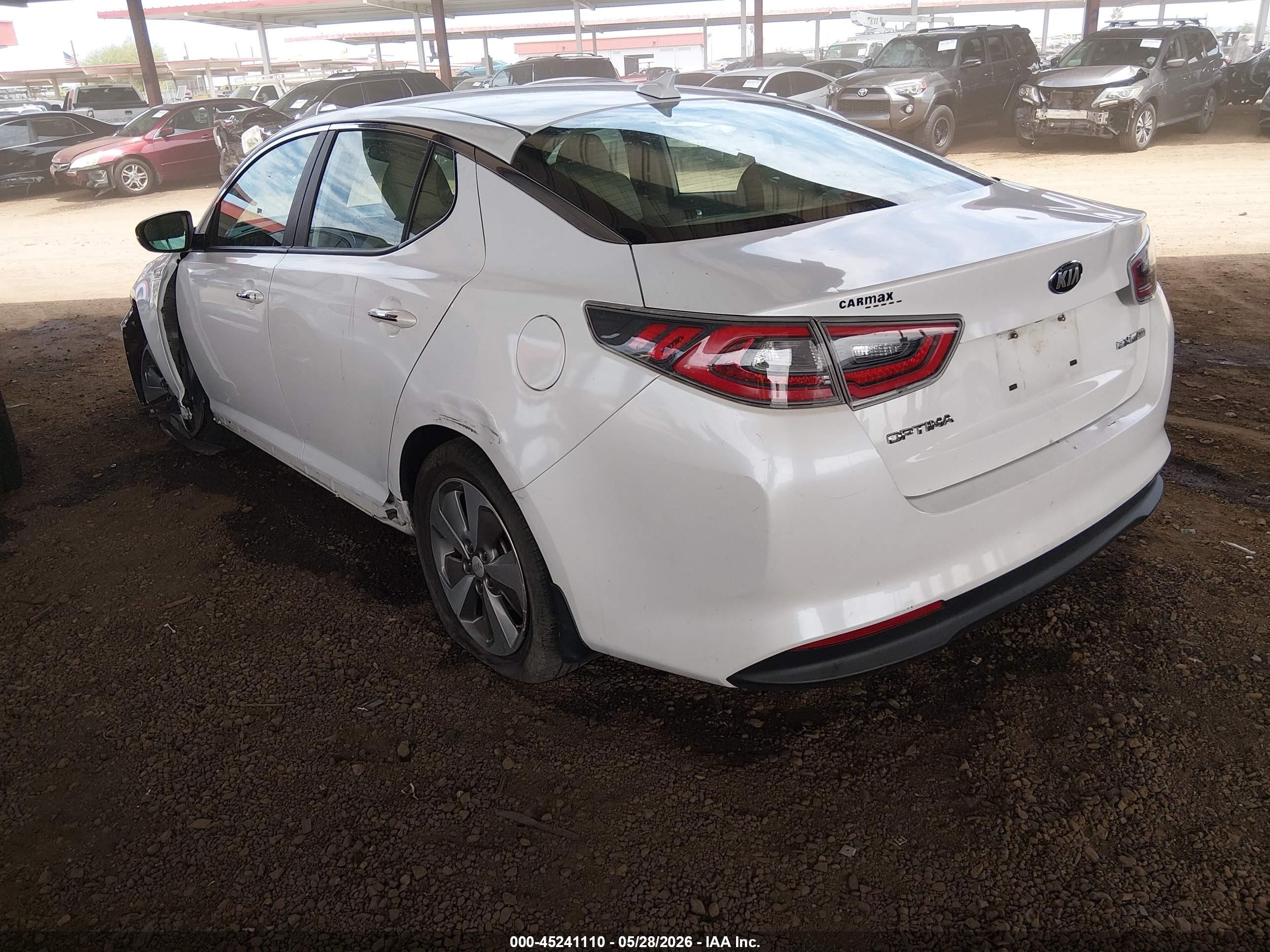 2015 Kia Optima Hybrid Ex Белый vin: KNAGN4AD8F5080181