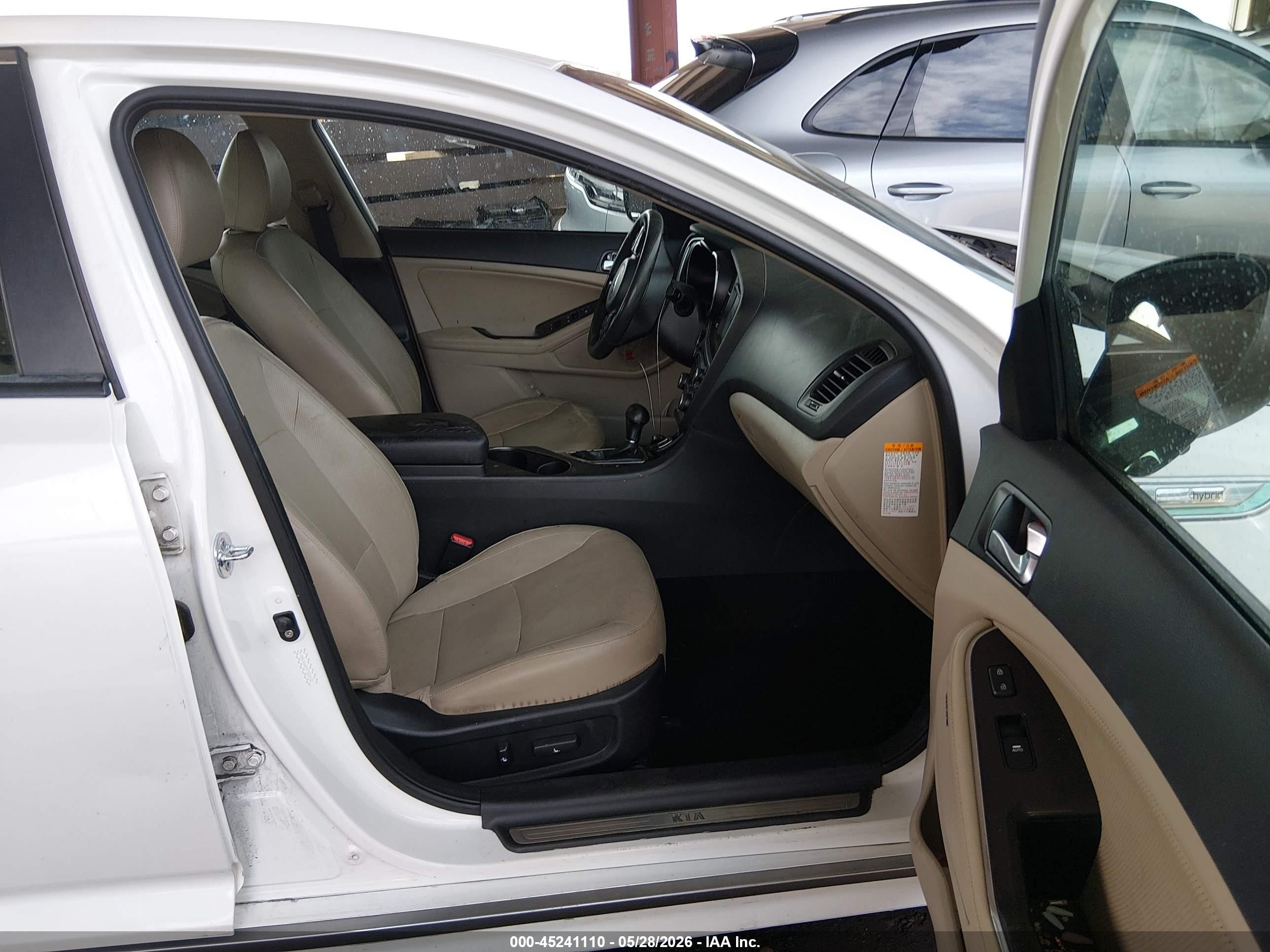 2015 Kia Optima Hybrid Ex Белый vin: KNAGN4AD8F5080181