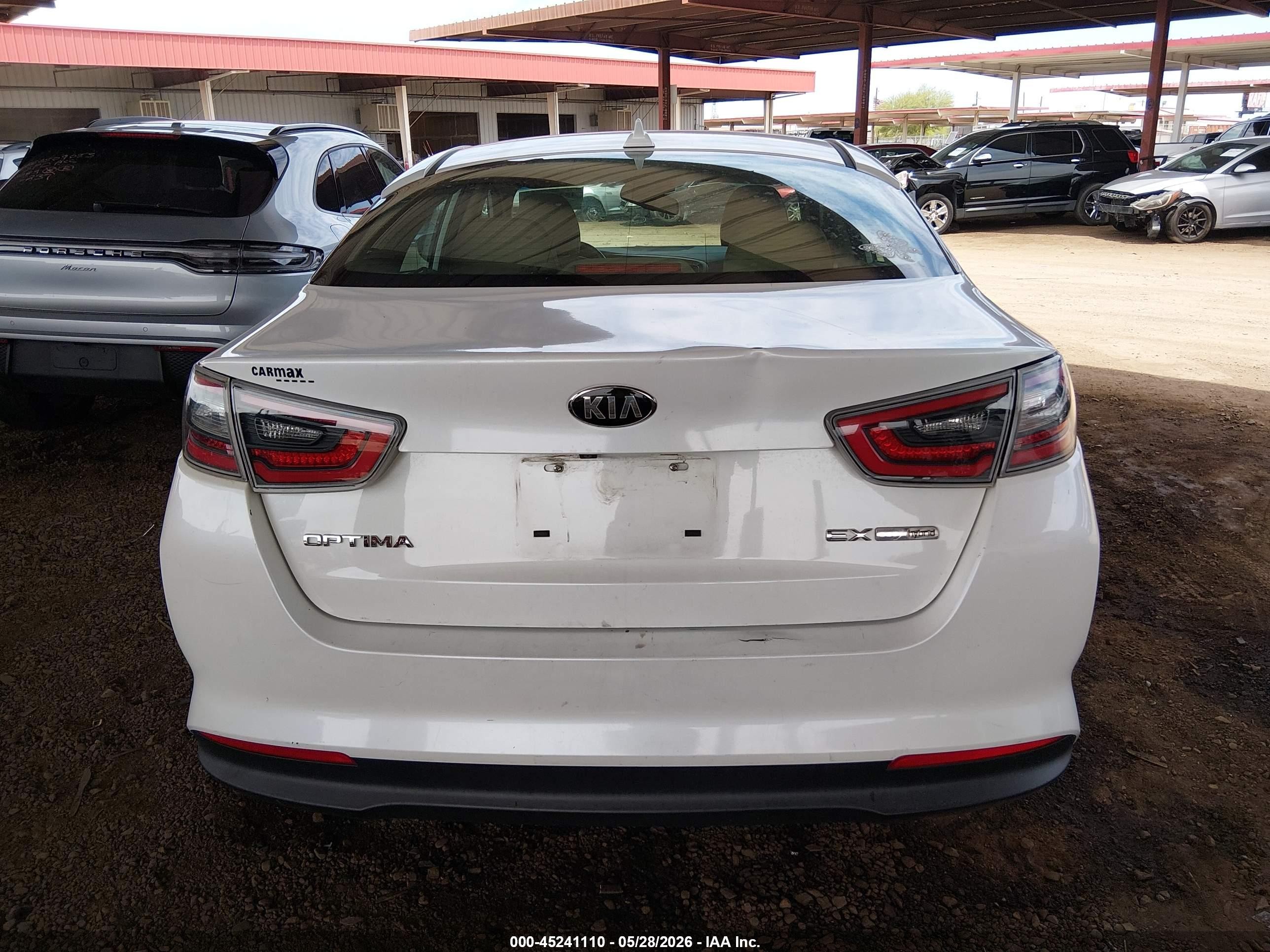 2015 Kia Optima Hybrid Ex Белый vin: KNAGN4AD8F5080181