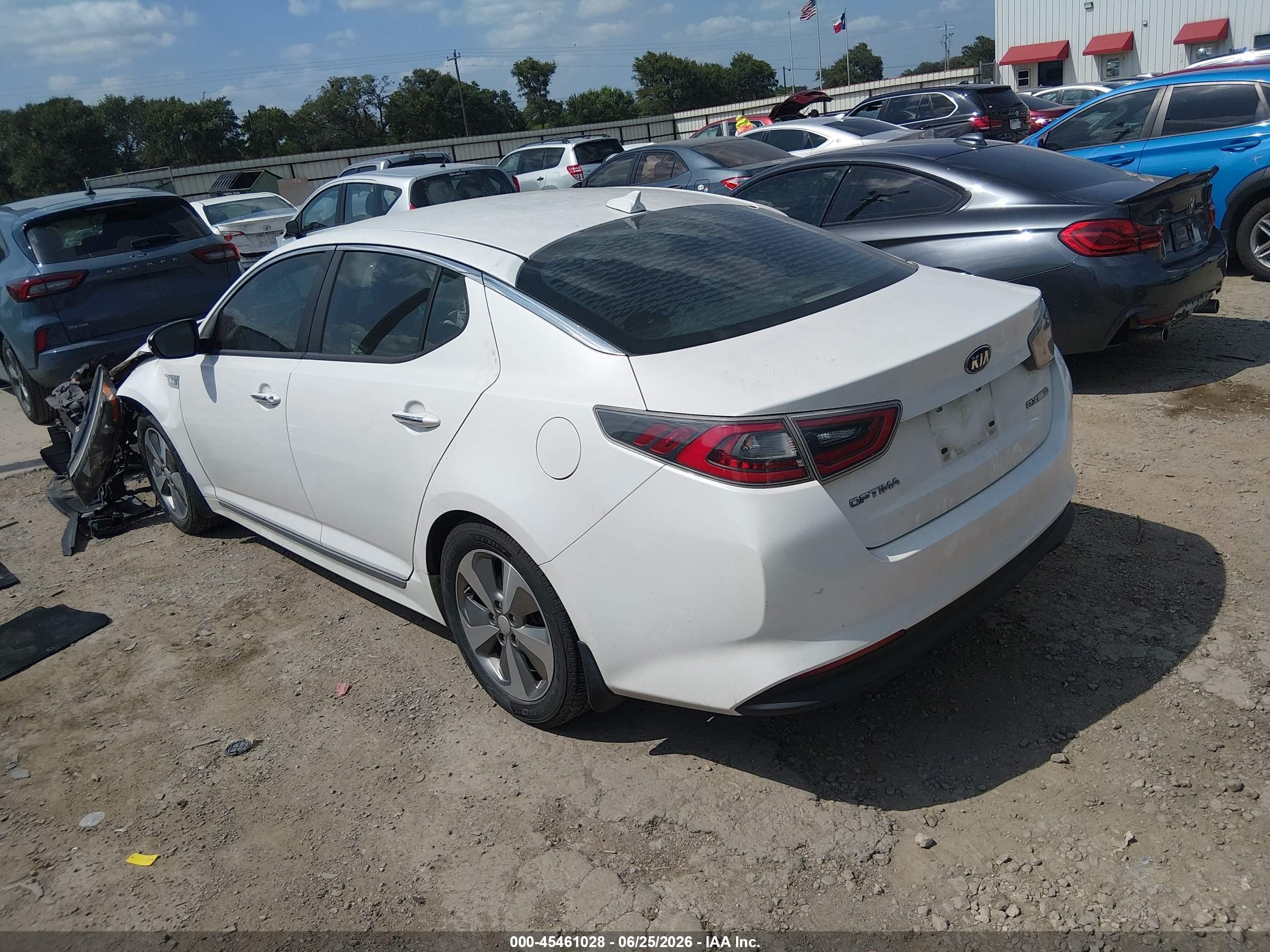 2015 Kia Optima Hybrid Ex Белый vin: KNAGN4AD8F5090516