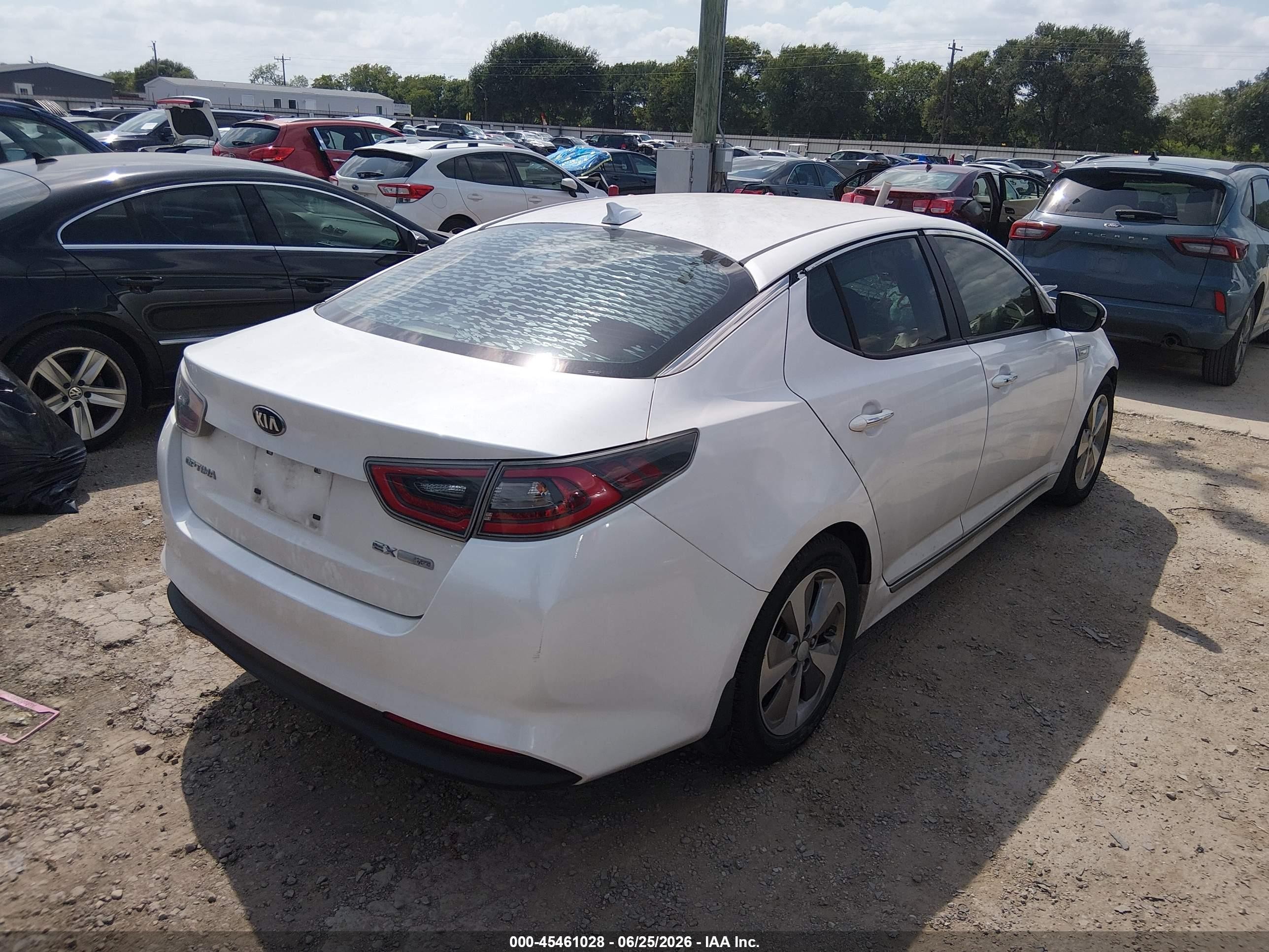 2015 Kia Optima Hybrid Ex Белый vin: KNAGN4AD8F5090516