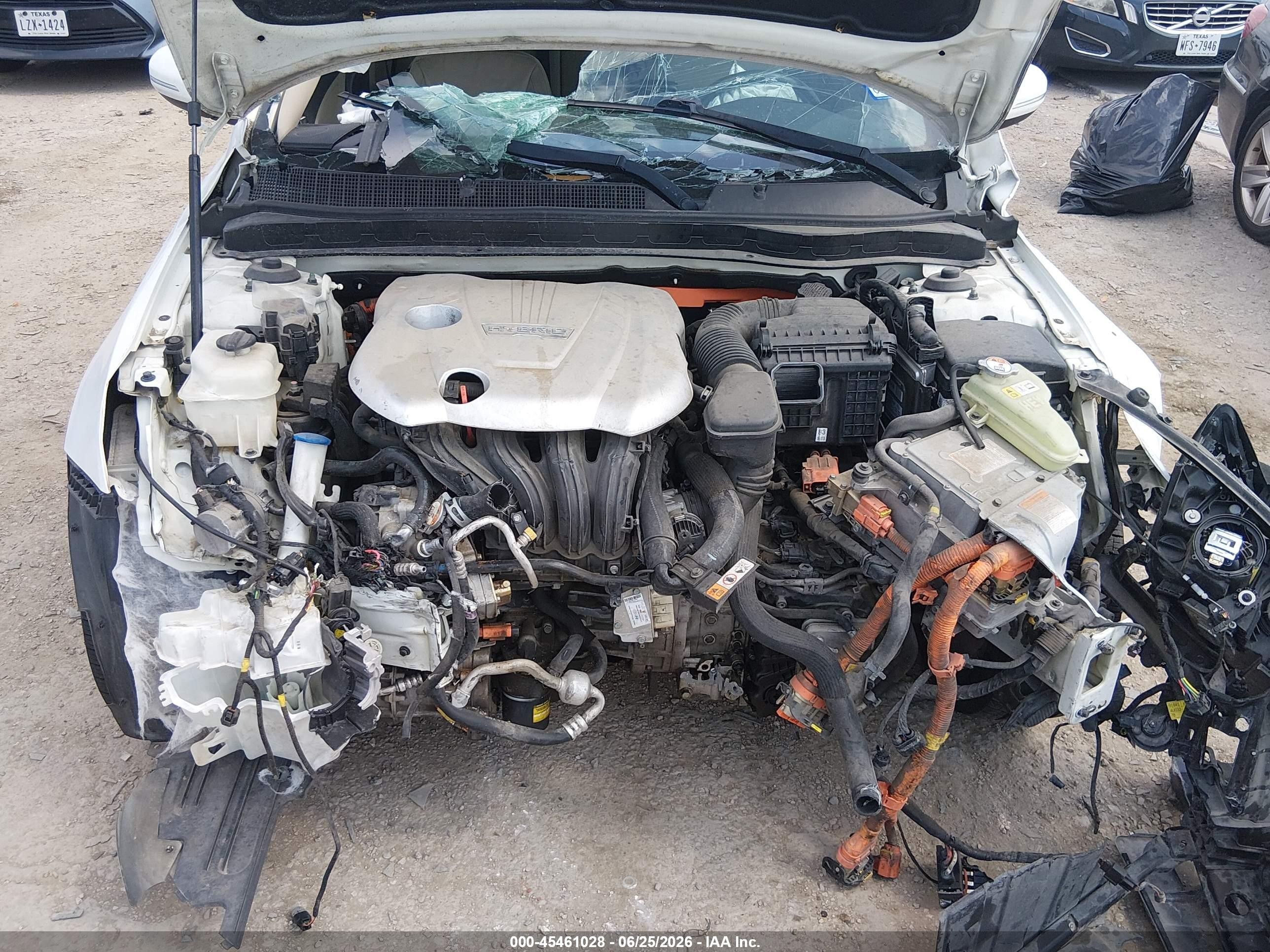 2015 Kia Optima Hybrid Ex Белый vin: KNAGN4AD8F5090516