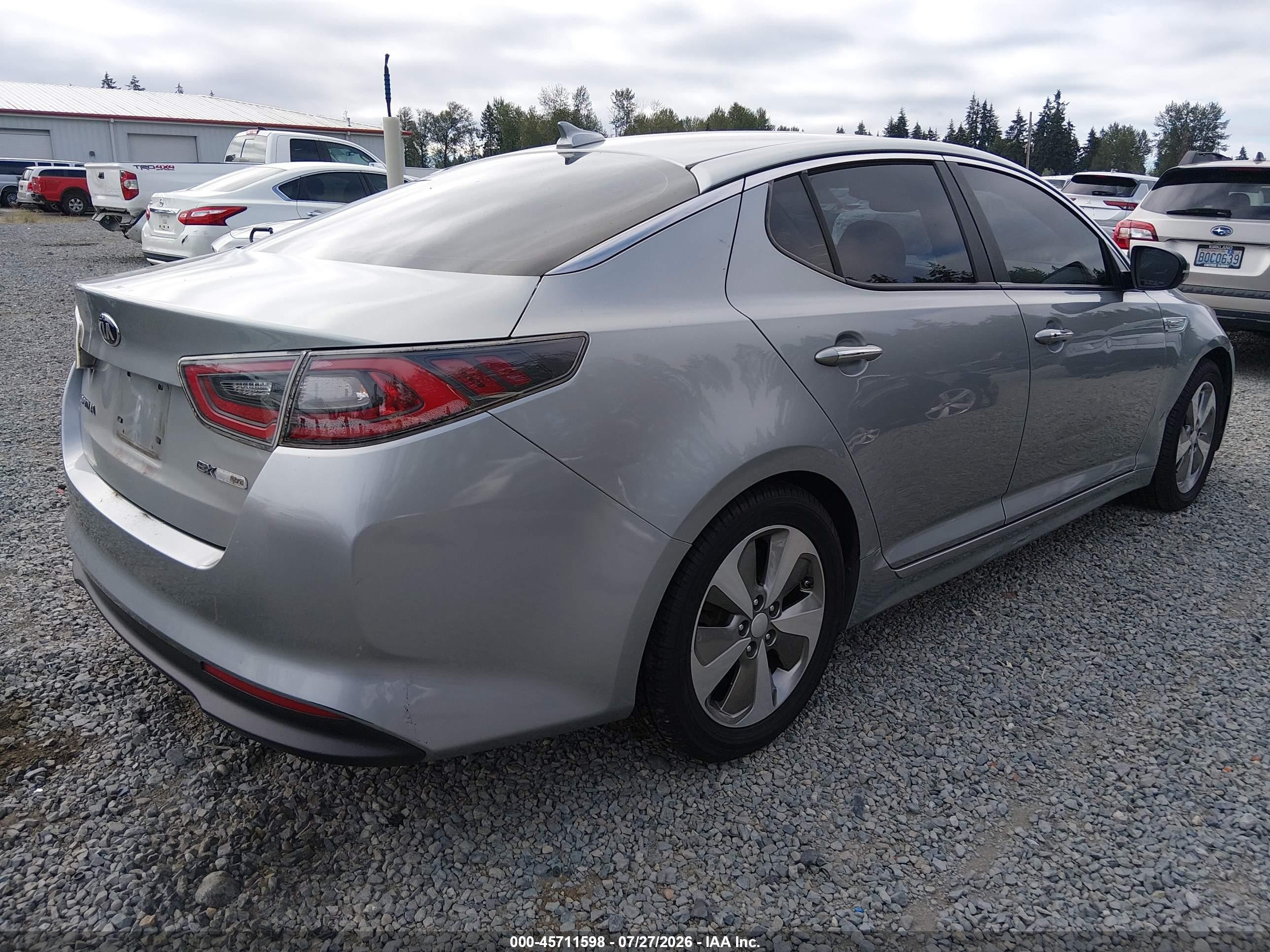 2014 Kia Optima Hybrid Ex Silver vin: KNAGN4AD9E5067566