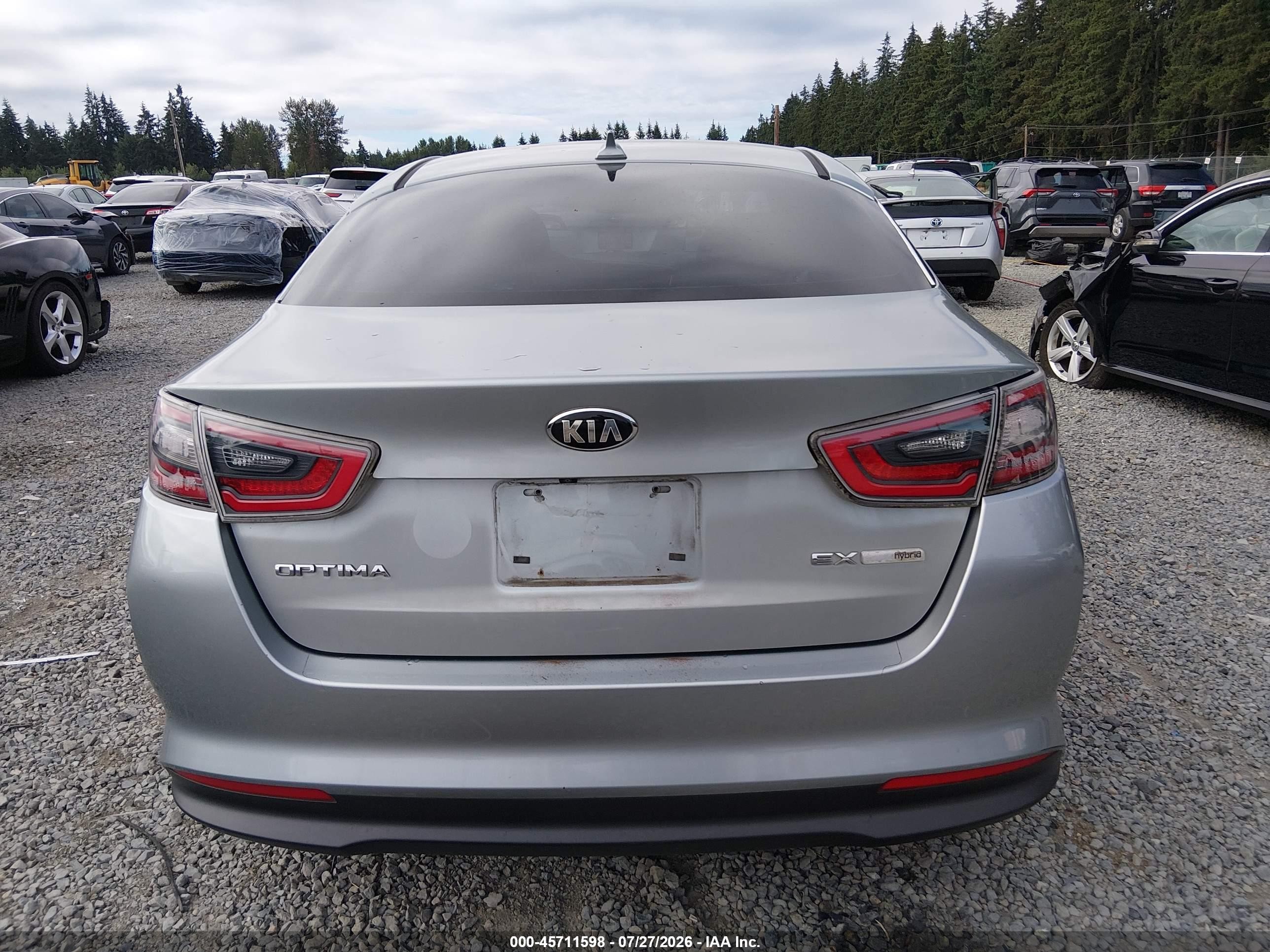 2014 Kia Optima Hybrid Ex Silver vin: KNAGN4AD9E5067566