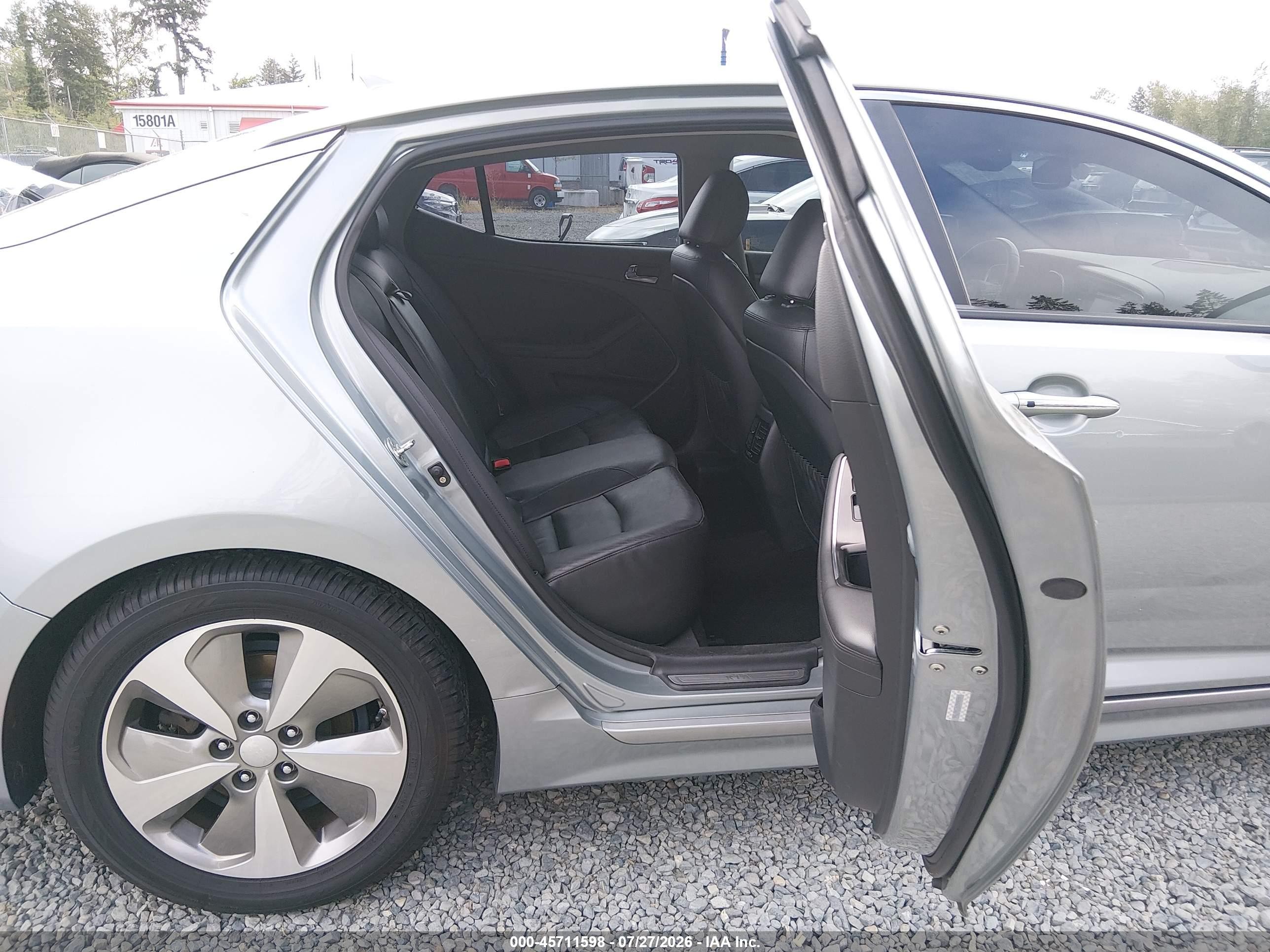 2014 Kia Optima Hybrid Ex Silver vin: KNAGN4AD9E5067566
