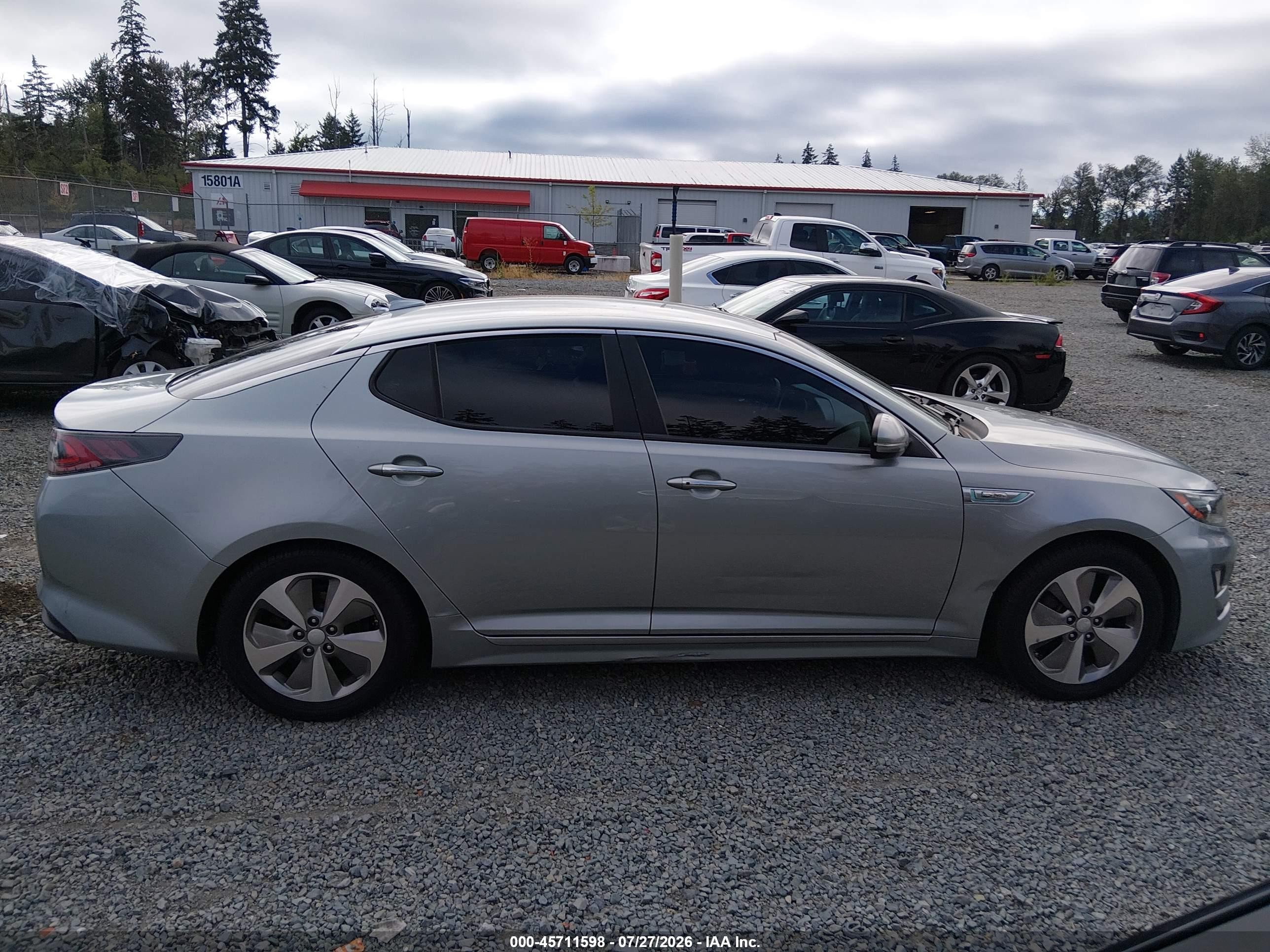 2014 Kia Optima Hybrid Ex Silver vin: KNAGN4AD9E5067566
