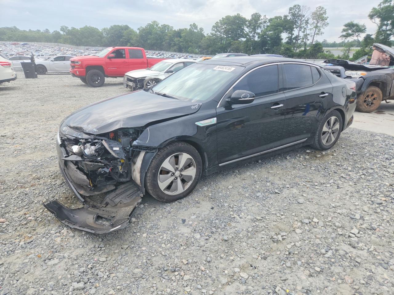 2014 Kia Optima Hybrid Black vin: KNAGN4ADXE5074591