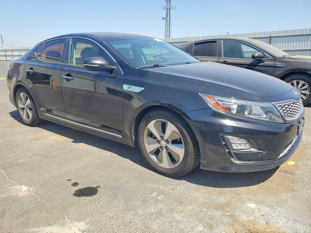 2015 Kia Optima Hybrid Black vin: KNAGN4ADXF5080666
