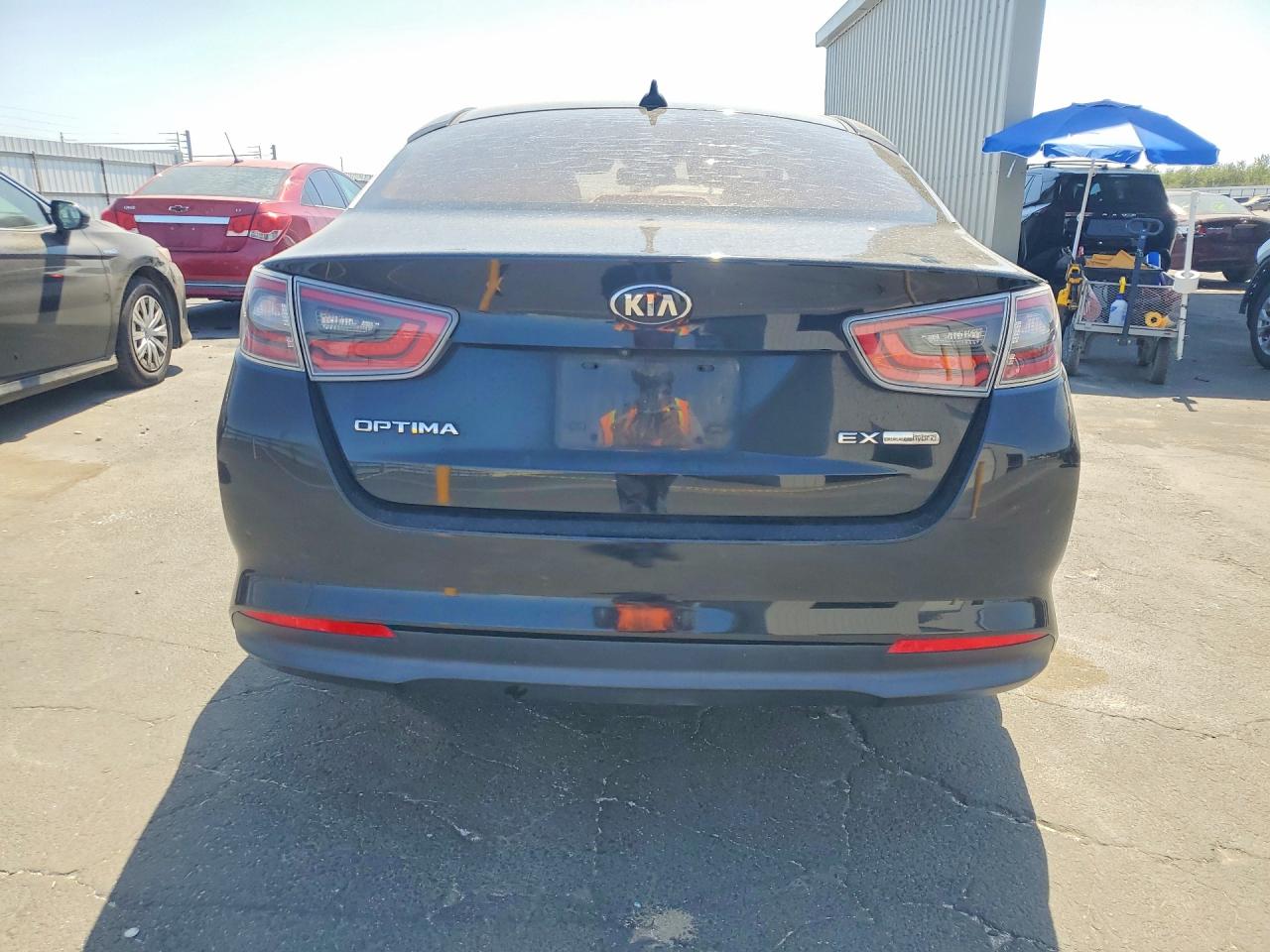 2015 Kia Optima Hybrid Black vin: KNAGN4ADXF5080666