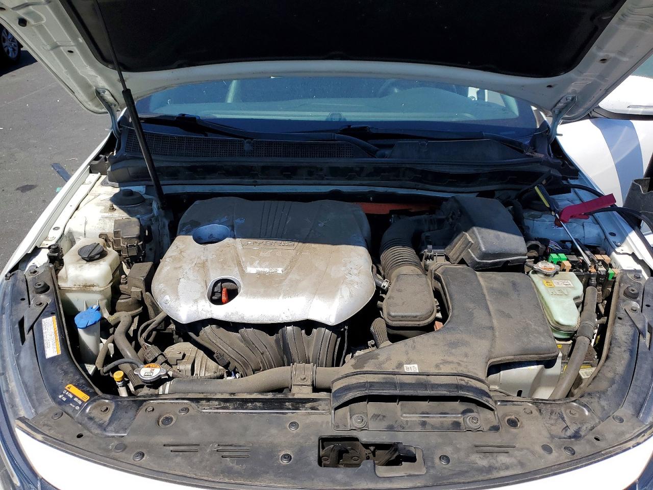 2015 Kia Optima Hybrid White vin: KNAGN4ADXF5083082