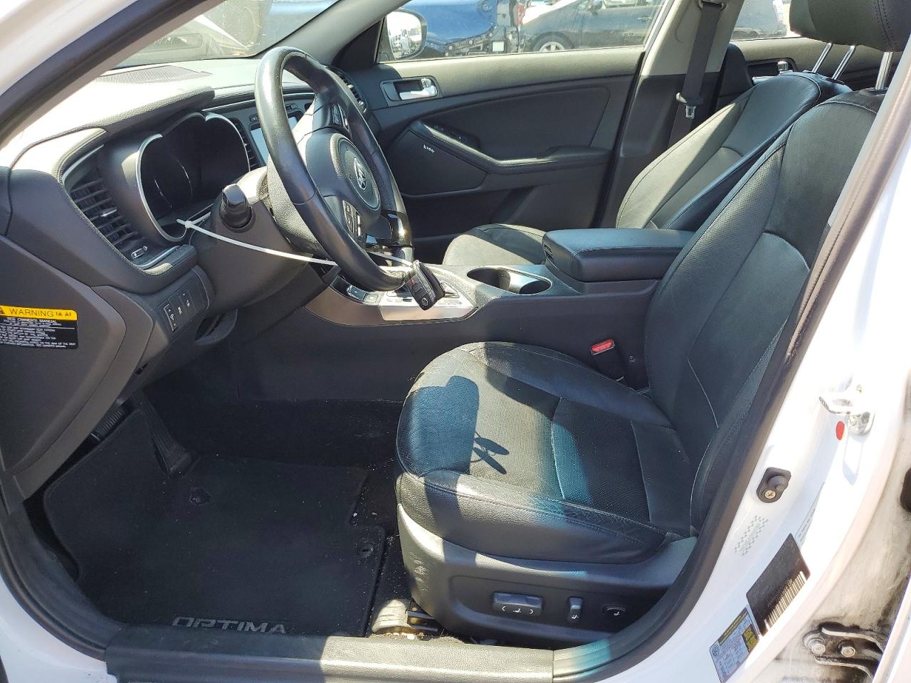 2015 Kia Optima Hybrid White vin: KNAGN4ADXF5083082