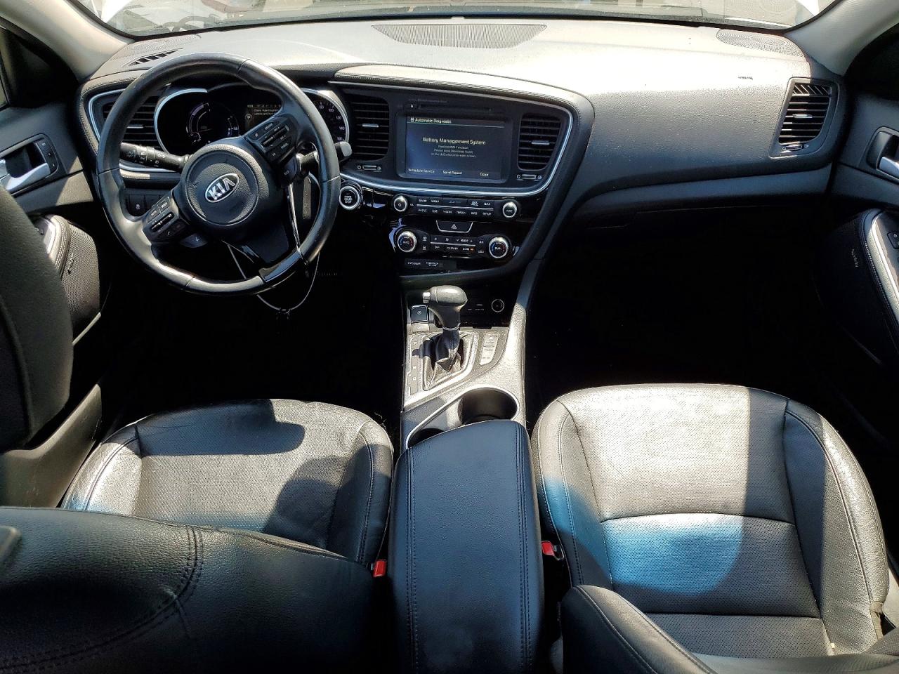 2015 Kia Optima Hybrid White vin: KNAGN4ADXF5083082