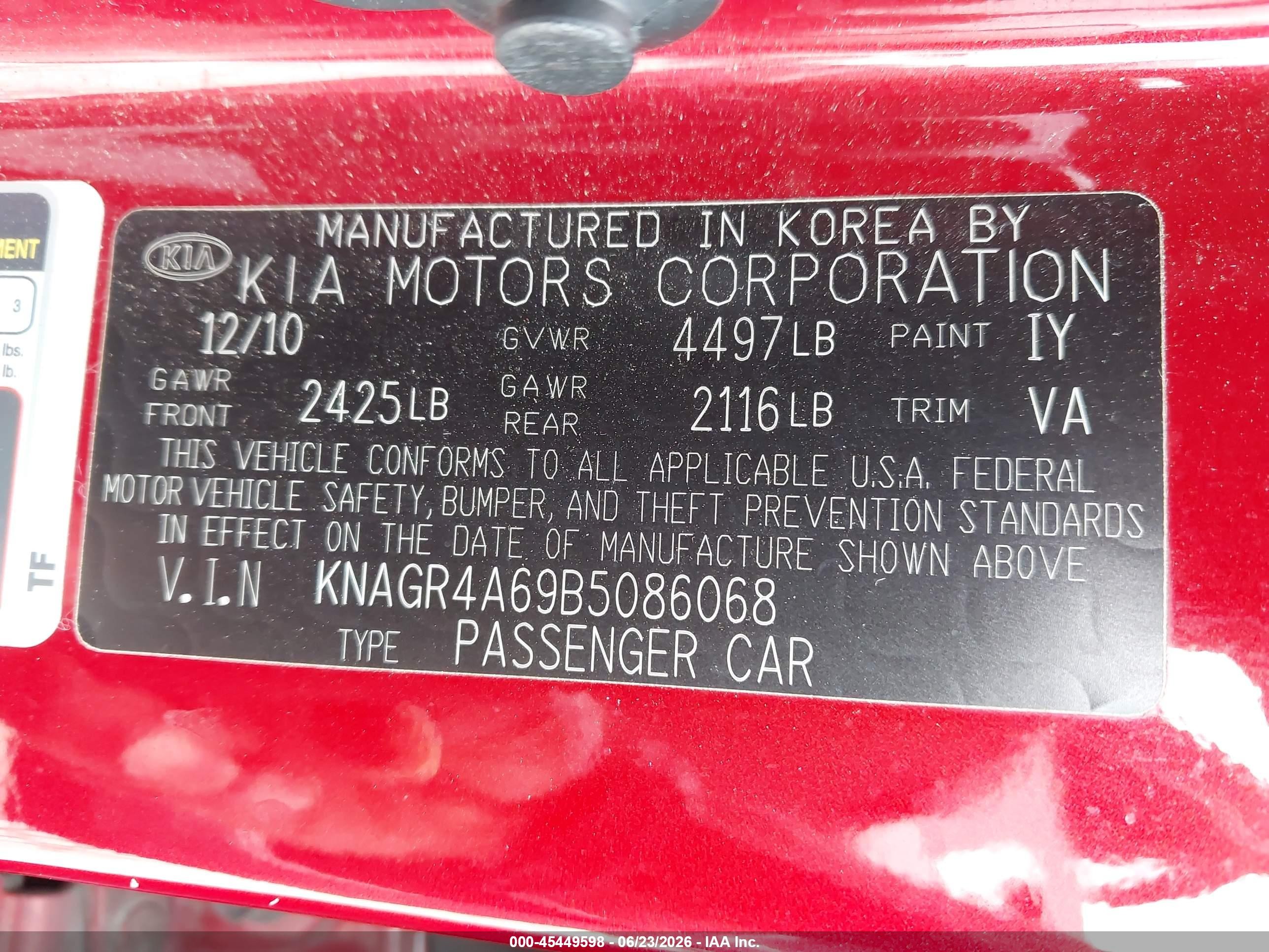 2011 Kia Optima Sx Burgundy vin: KNAGR4A69B5086068