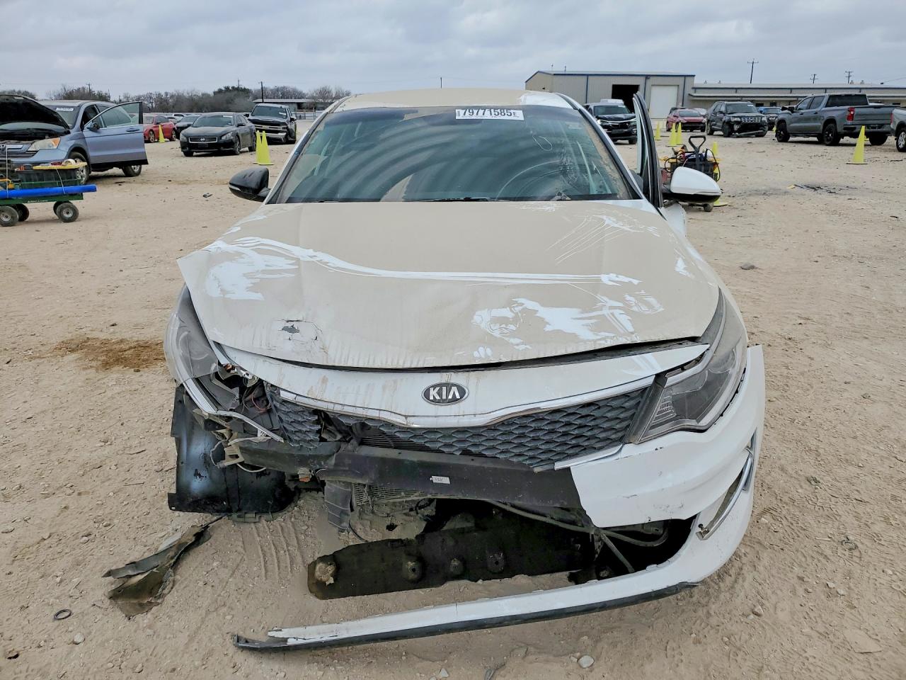 2016 Kia Optima Lx White vin: KNAGT4L34G5103242