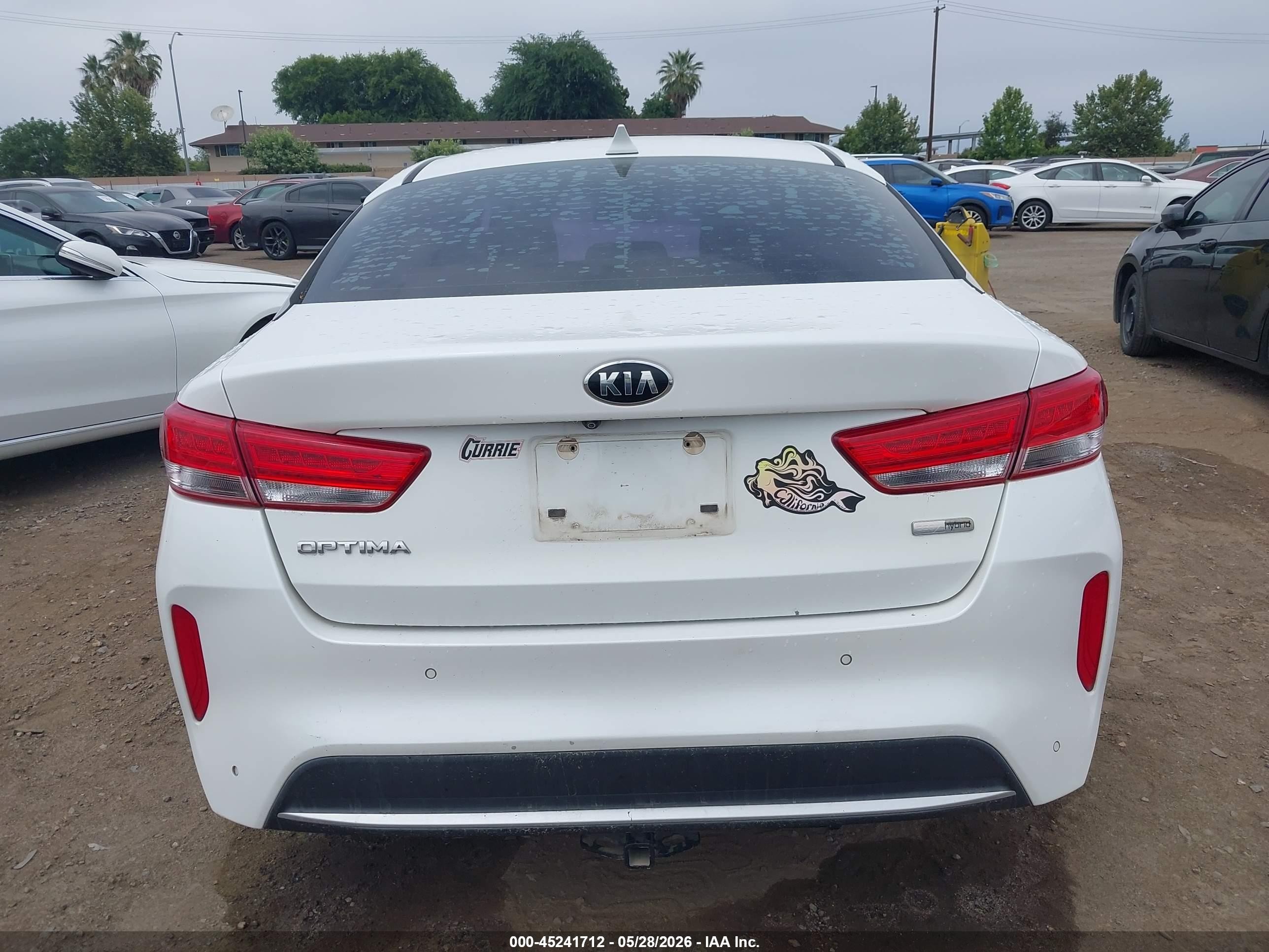 2017 Kia Optima Hybrid White vin: KNAGT4LE7H5013456