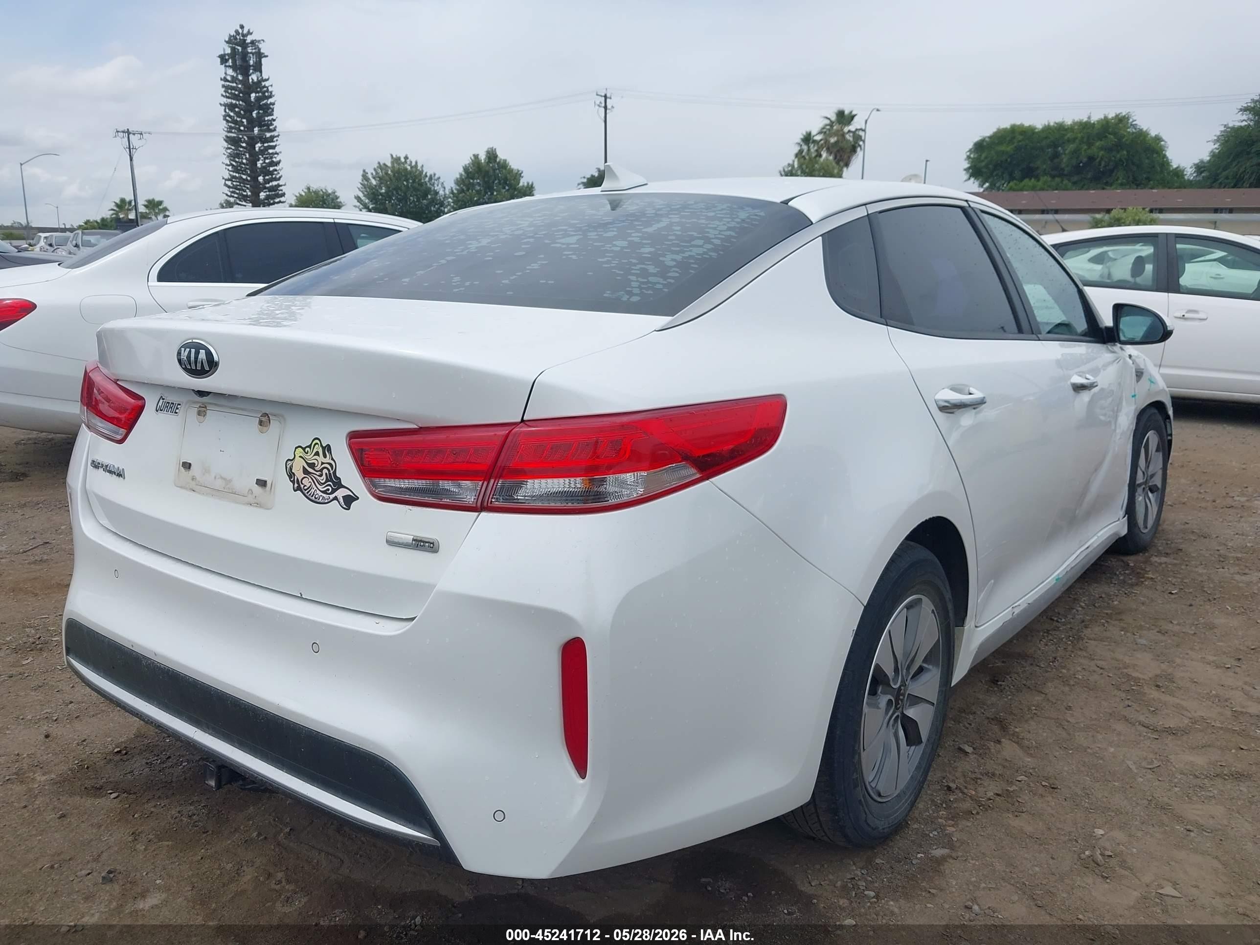 2017 Kia Optima Hybrid White vin: KNAGT4LE7H5013456