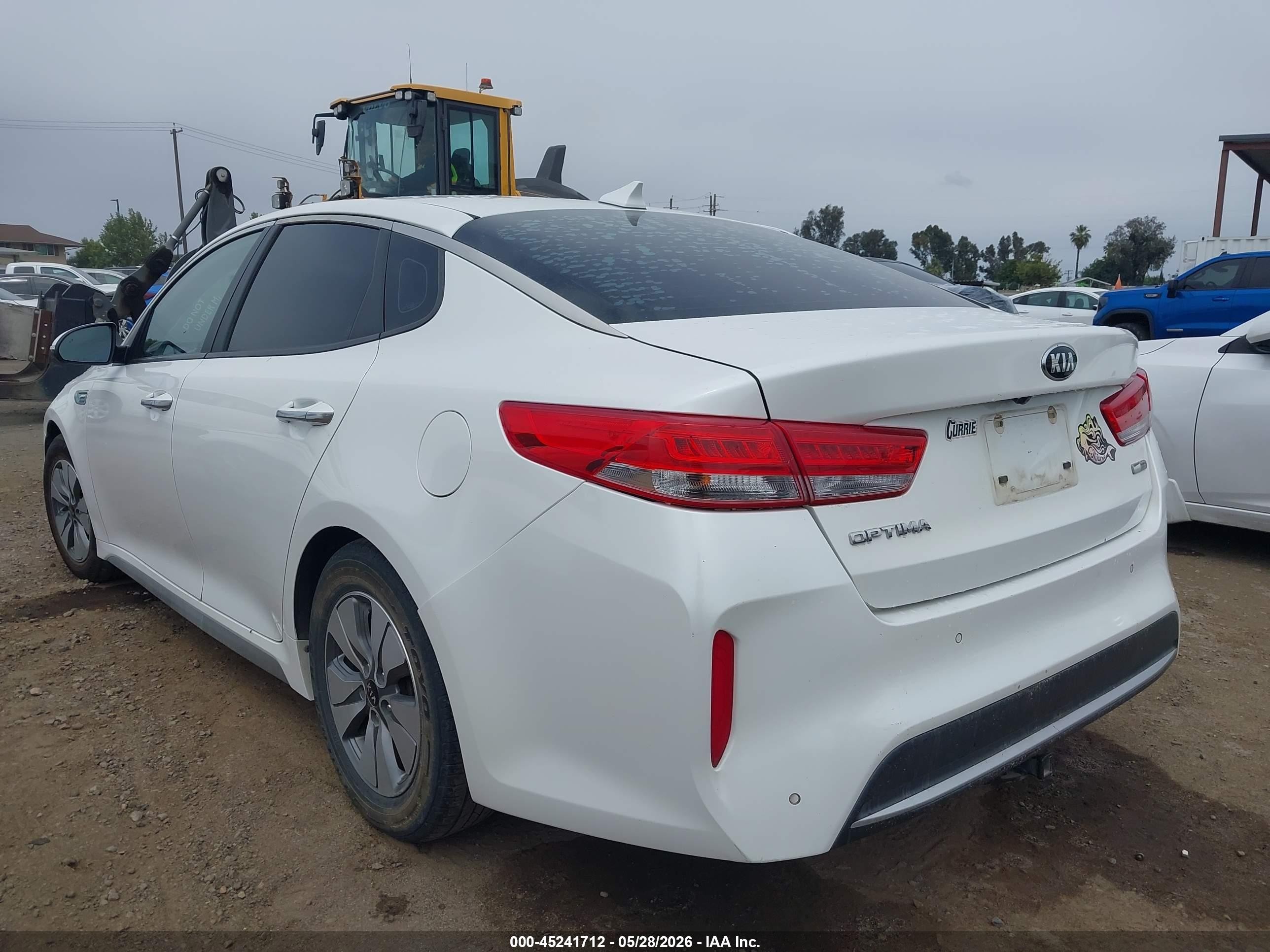 2017 Kia Optima Hybrid White vin: KNAGT4LE7H5013456