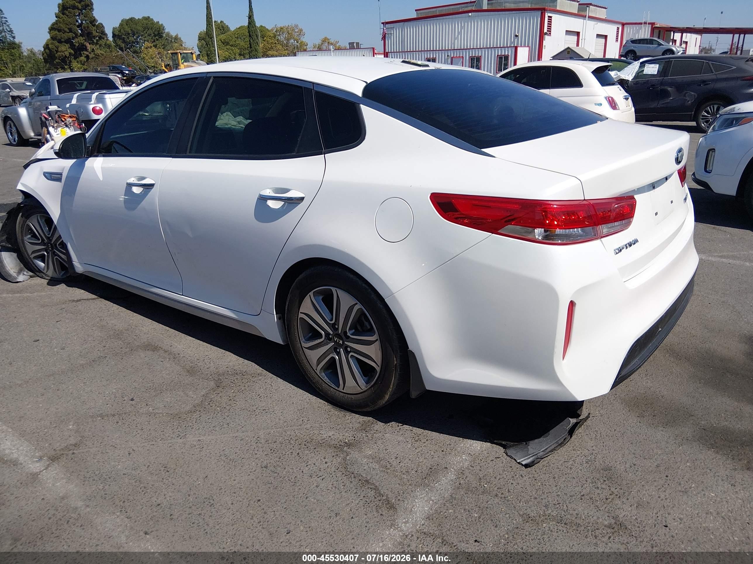 2017 Kia Optima Hybrid Ex White vin: KNAGU4LE3H5012558