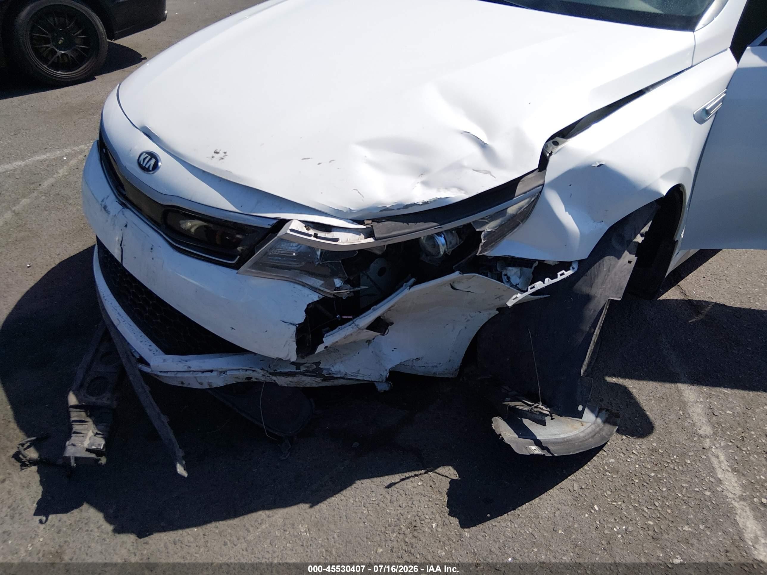2017 Kia Optima Hybrid Ex White vin: KNAGU4LE3H5012558