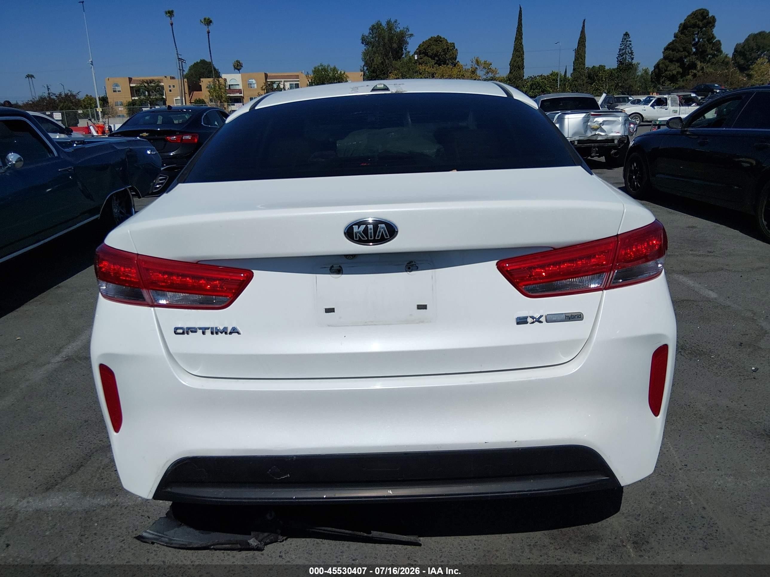 2017 Kia Optima Hybrid Ex White vin: KNAGU4LE3H5012558