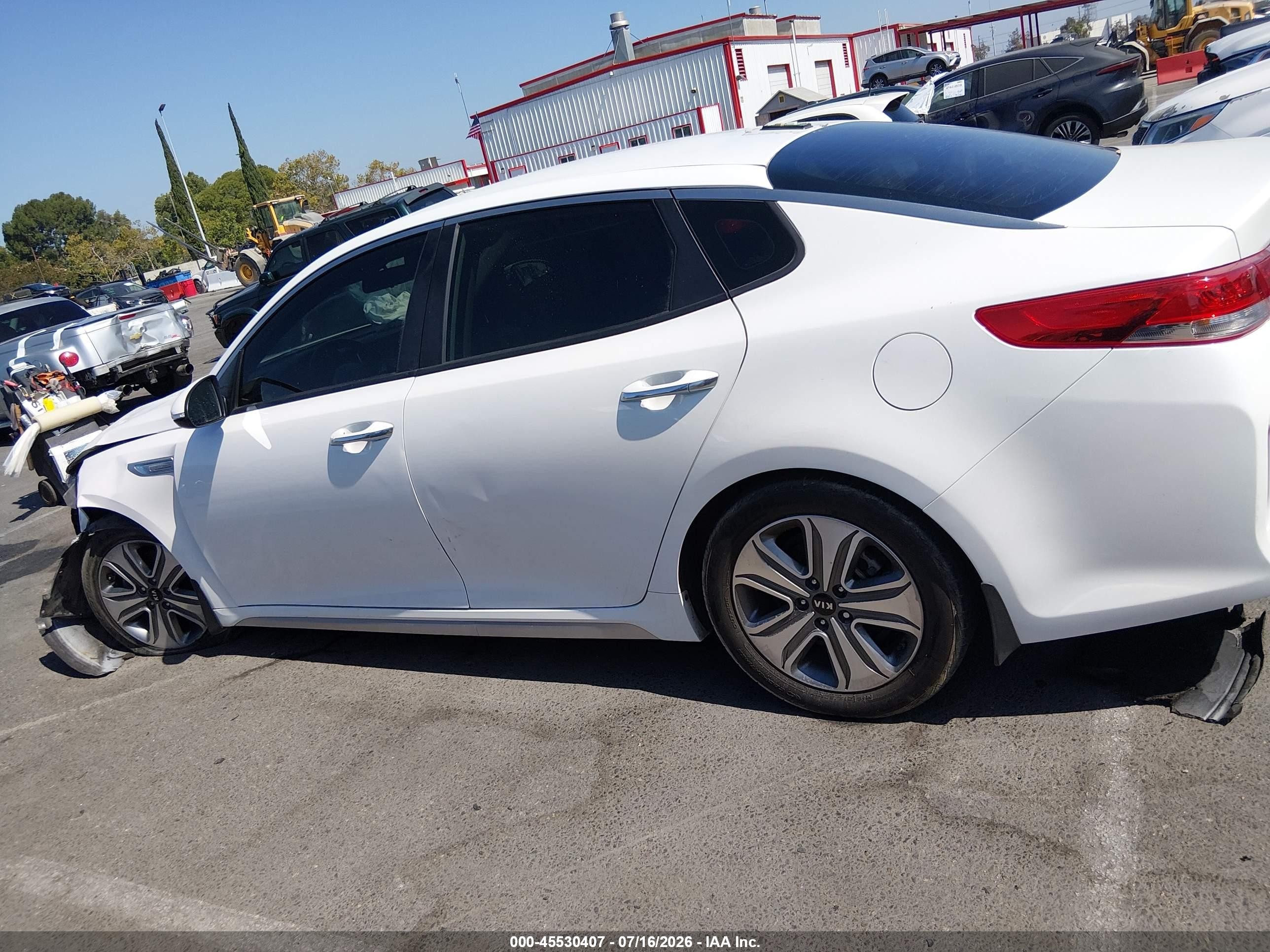 2017 Kia Optima Hybrid Ex White vin: KNAGU4LE3H5012558