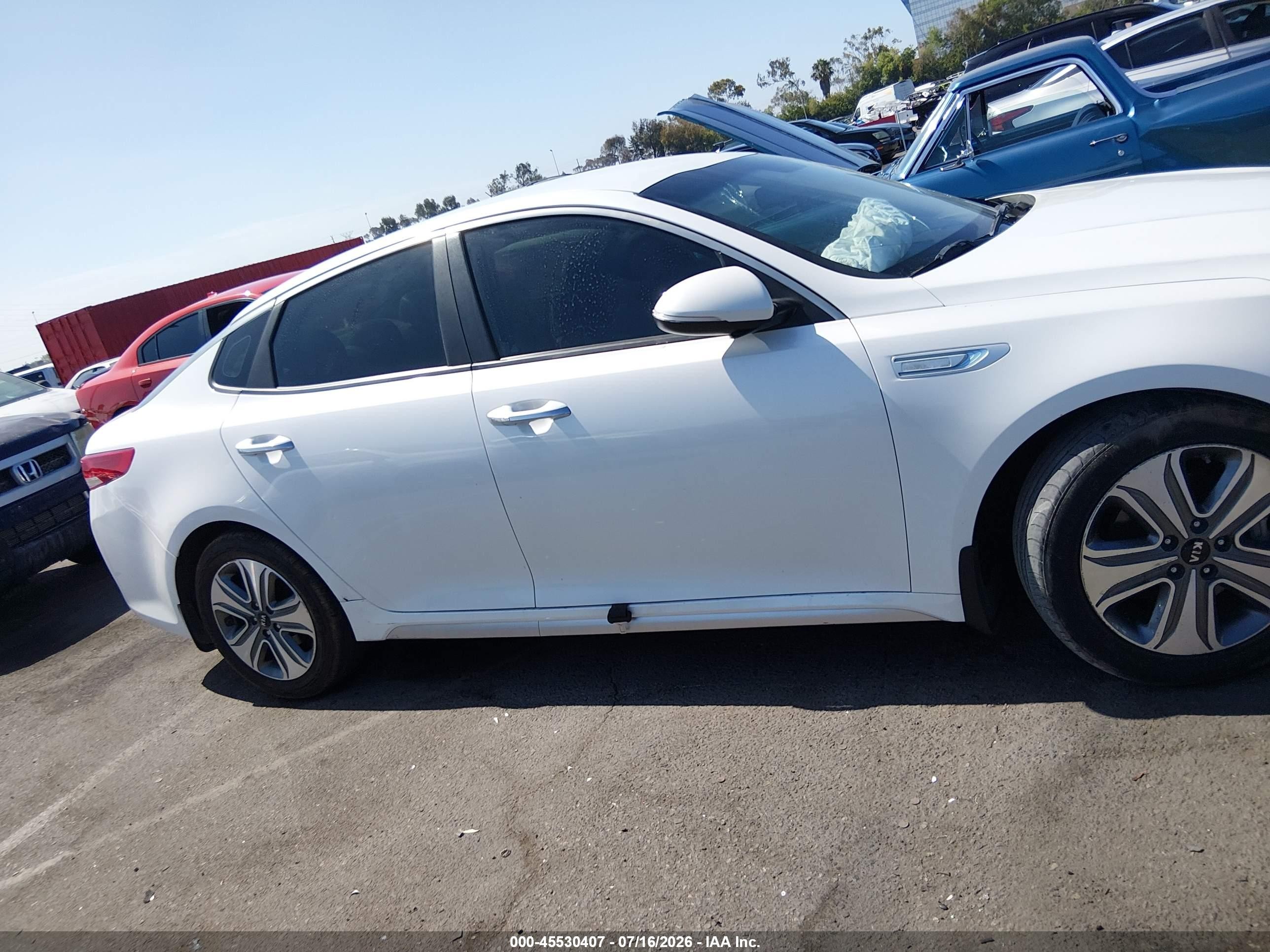2017 Kia Optima Hybrid Ex White vin: KNAGU4LE3H5012558