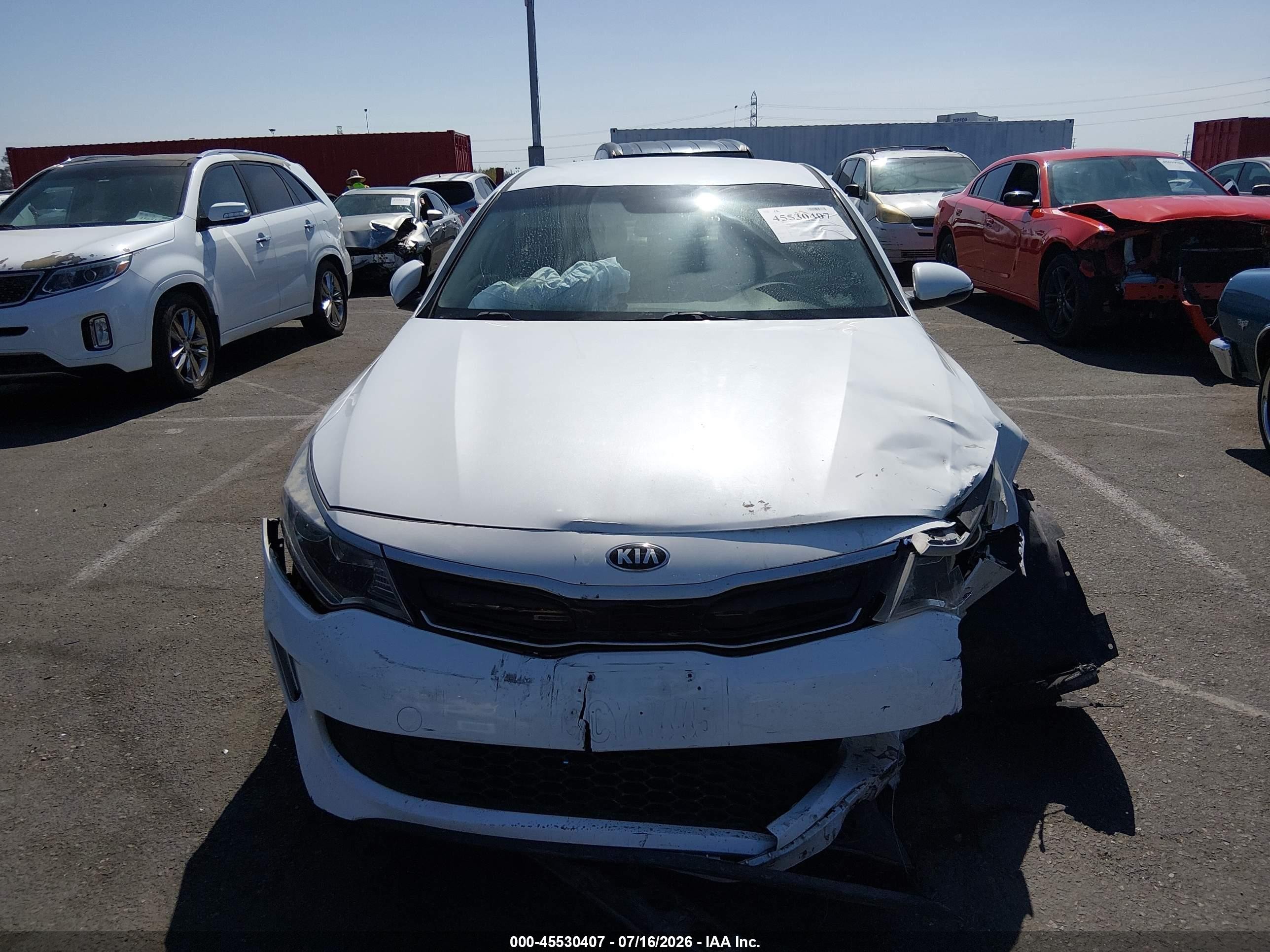 2017 Kia Optima Hybrid Ex White vin: KNAGU4LE3H5012558