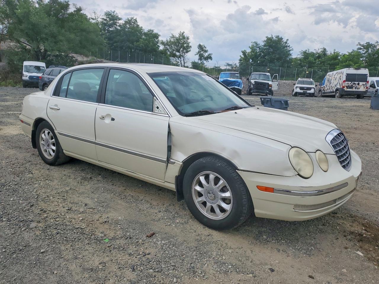 2005 Kia Amanti Base White vin: KNALD124255079878