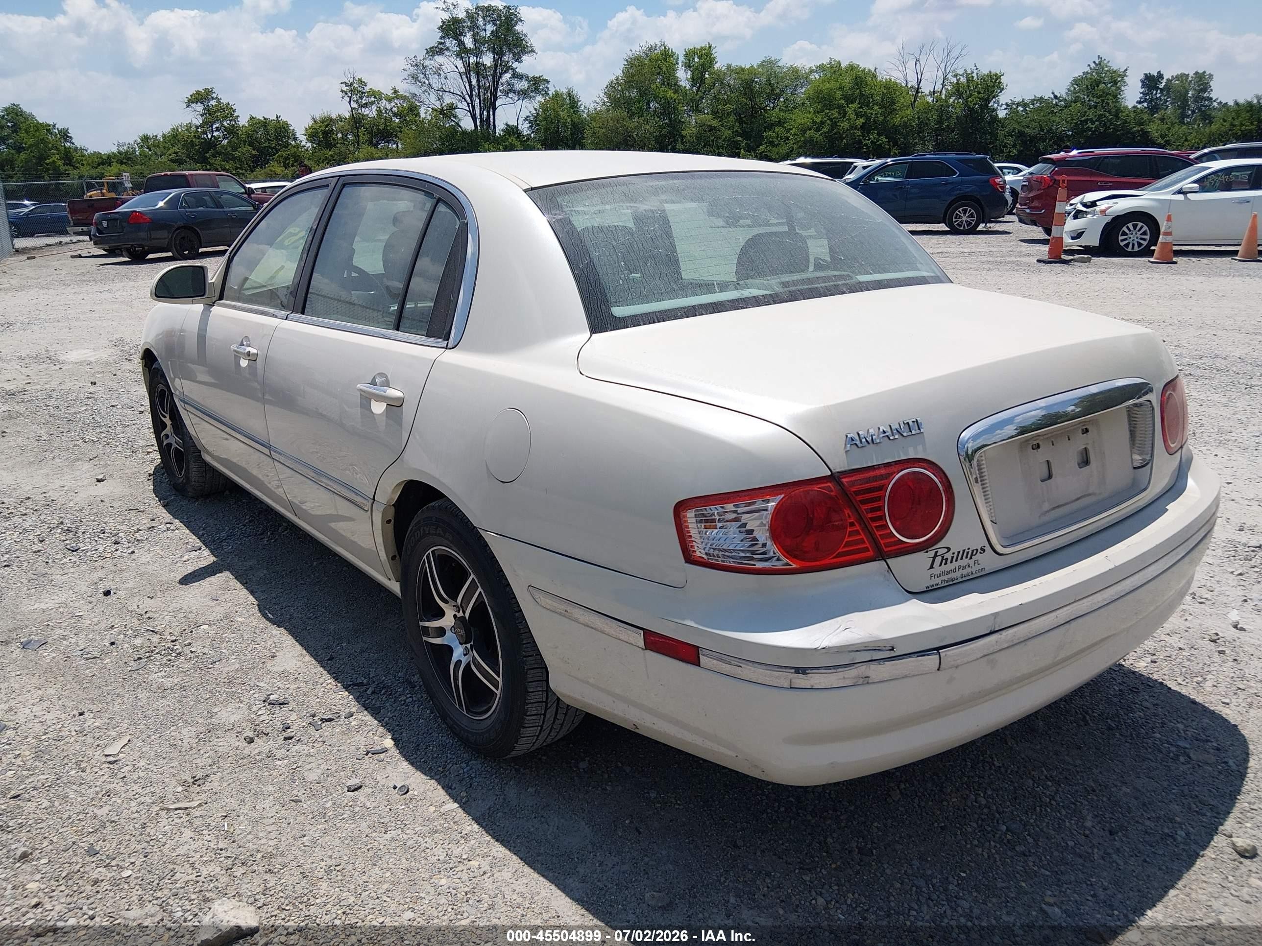 2005 Kia Amanti   White vin: KNALD124855067802