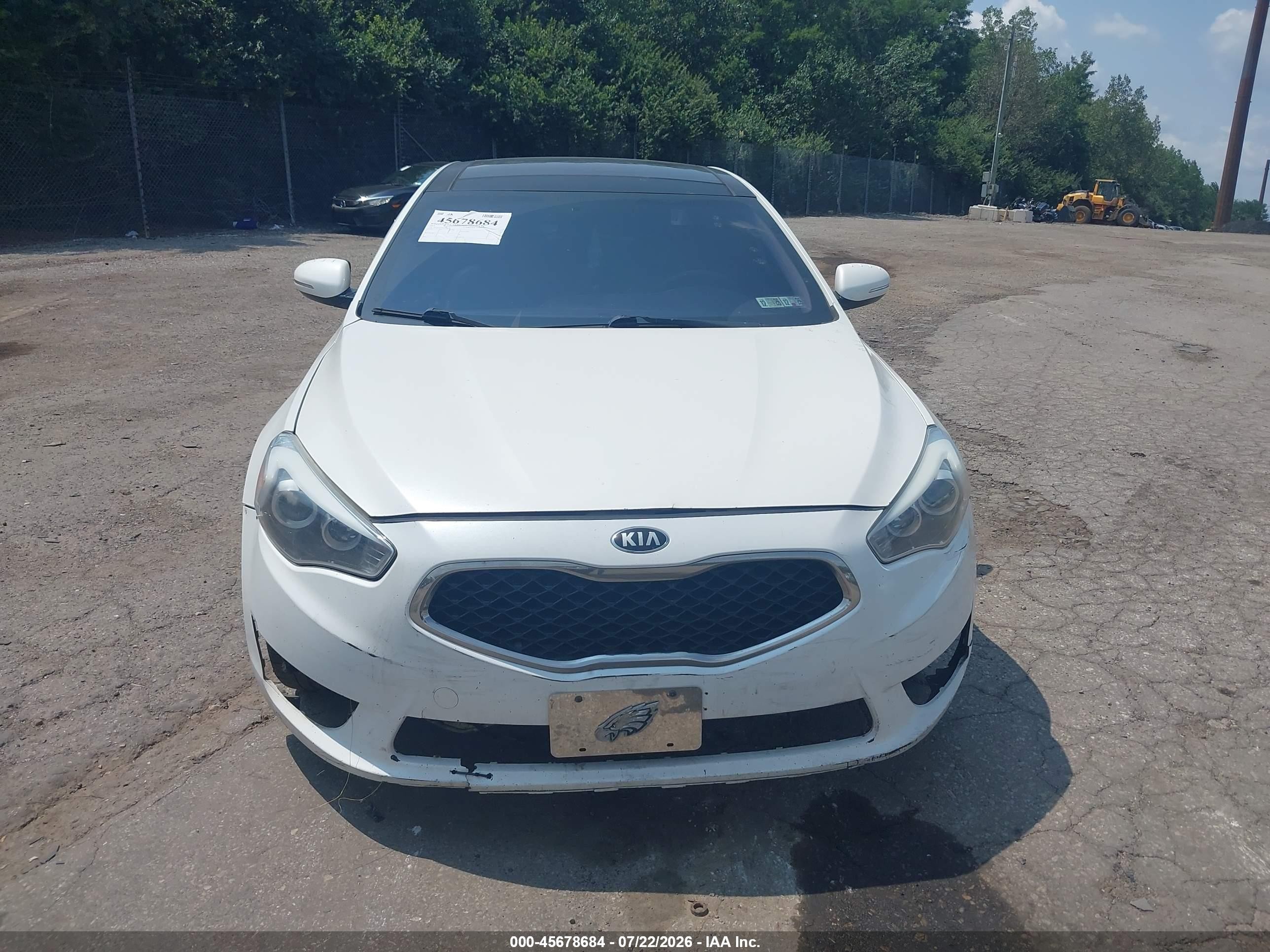 2014 Kia Cadenza Premium Белый vin: KNALN4D70E5143440