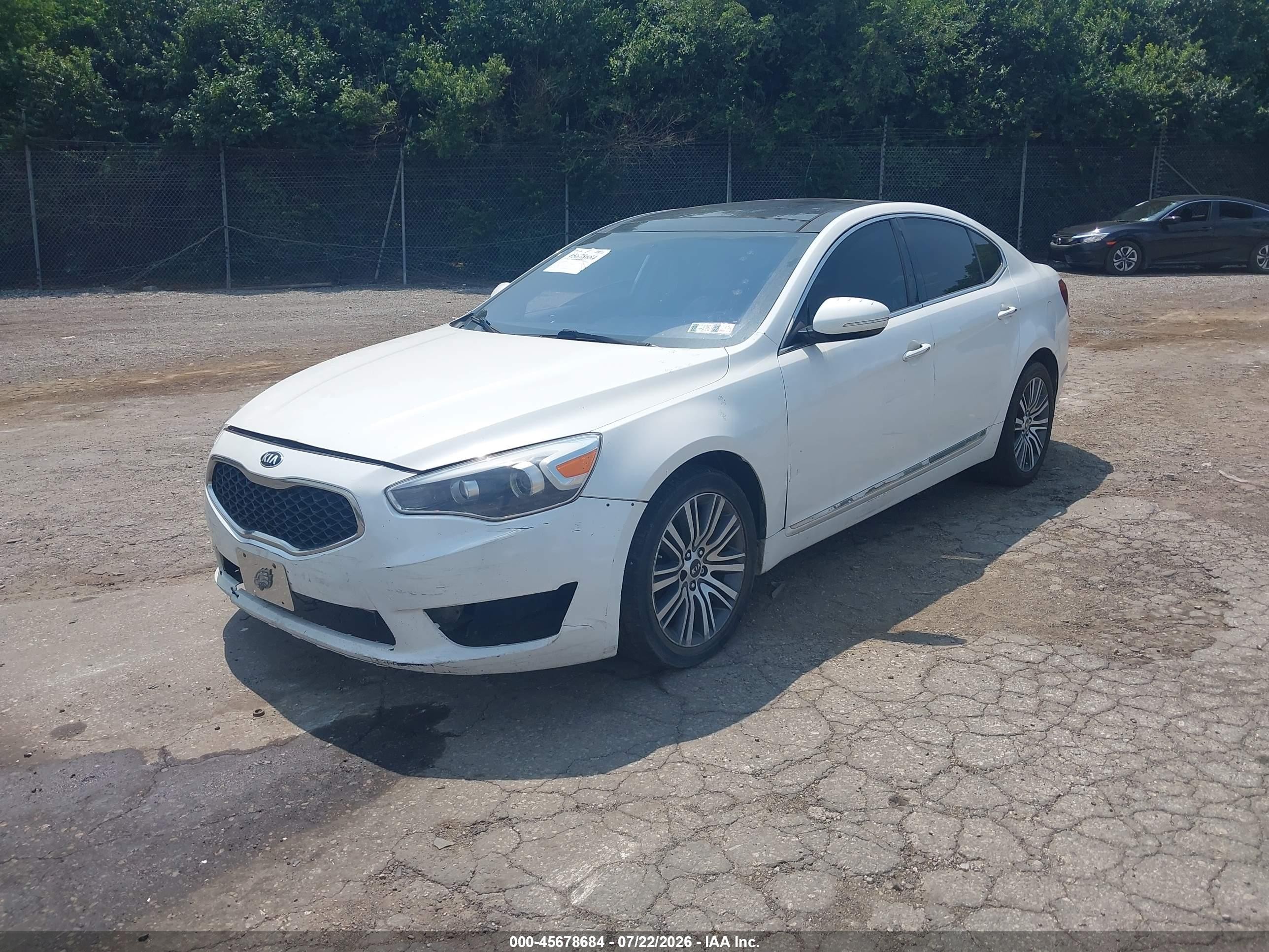 2014 Kia Cadenza Premium Белый vin: KNALN4D70E5143440