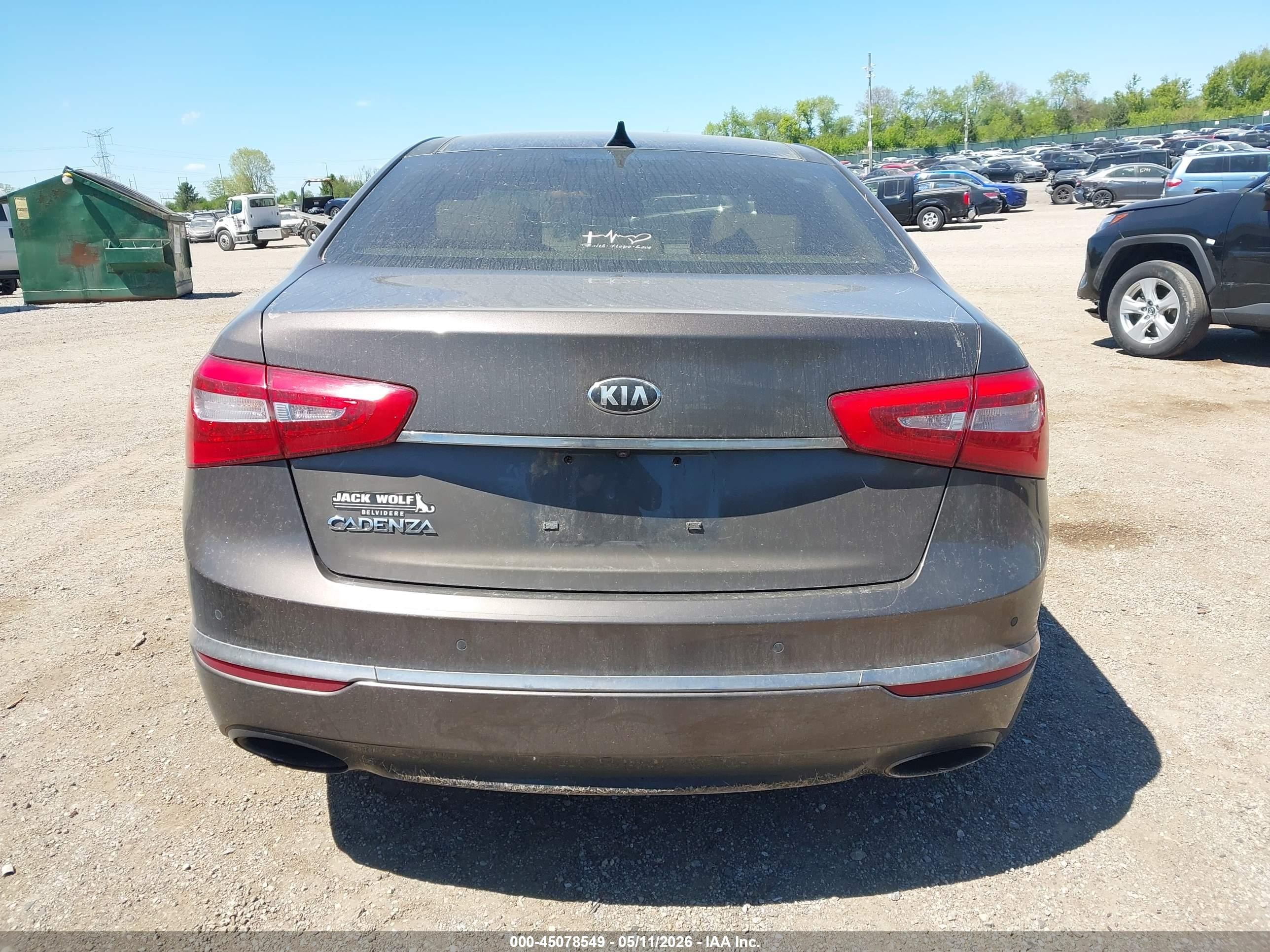 2014 Kia Cadenza Premium Gray vin: KNALN4D70E5160738