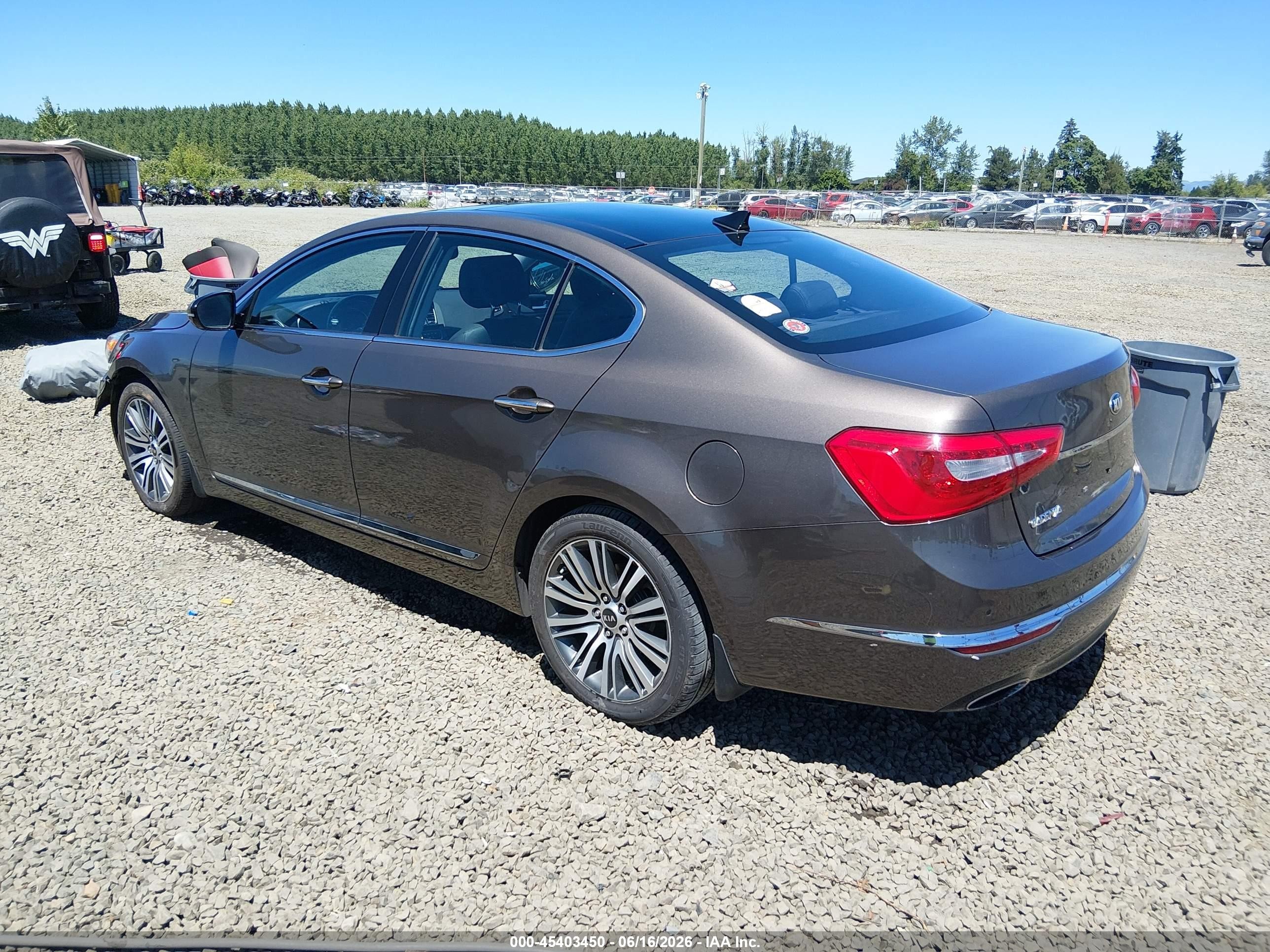 2015 Kia Cadenza Premium Коричневый vin: KNALN4D70F5171272
