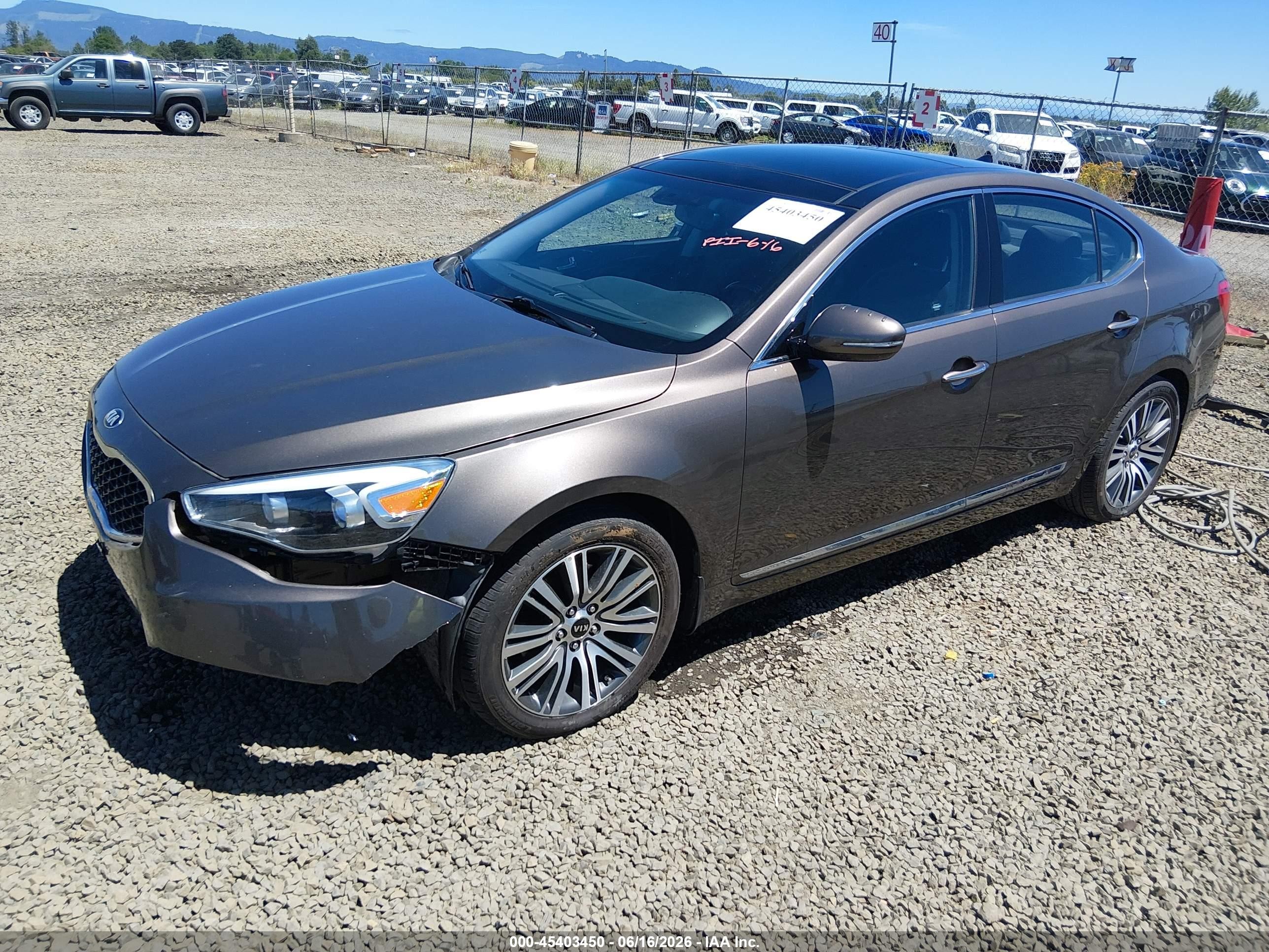 2015 Kia Cadenza Premium Коричневый vin: KNALN4D70F5171272