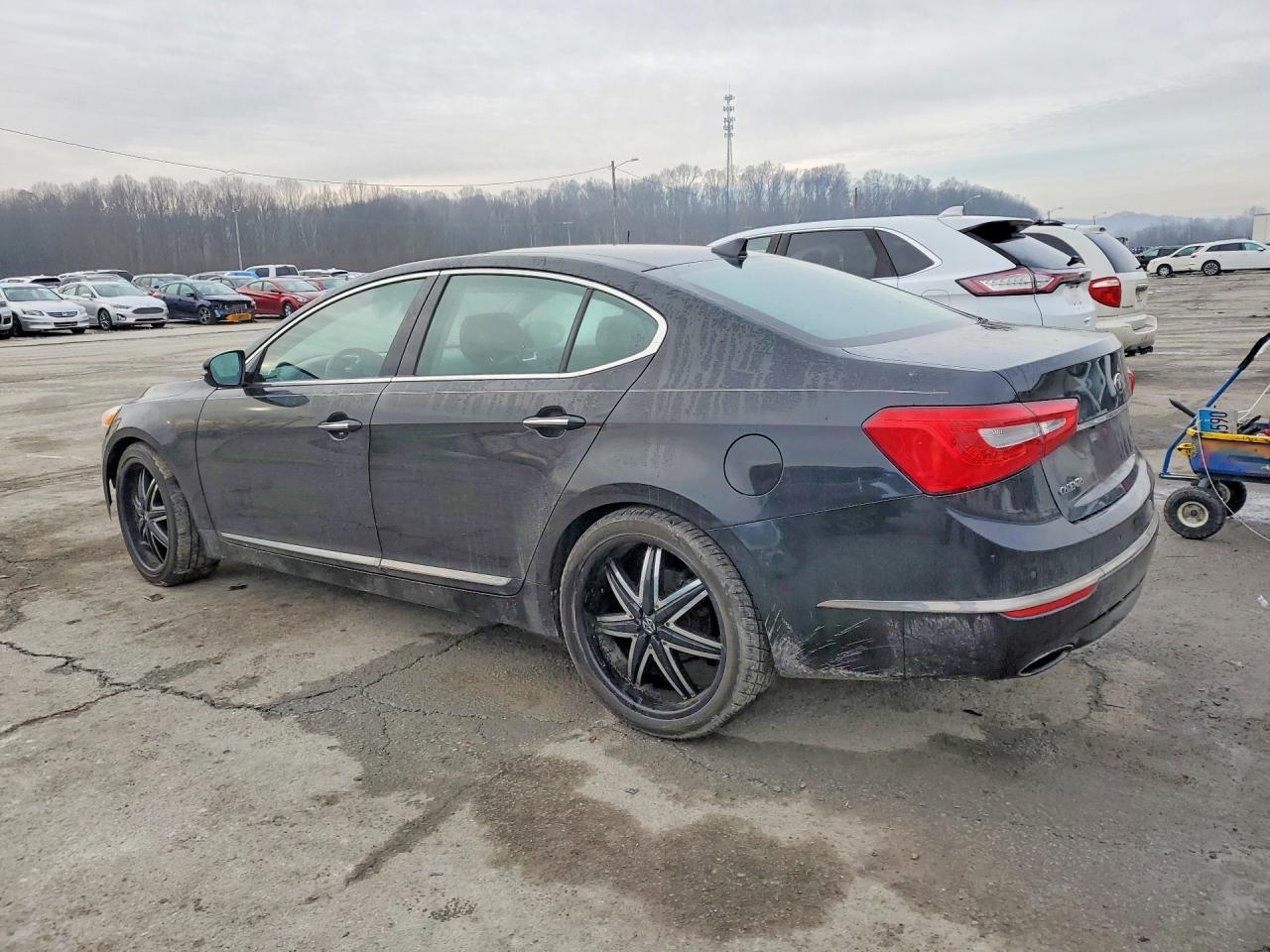 2014 Kia Cadenza Premium Black vin: KNALN4D71E5133208