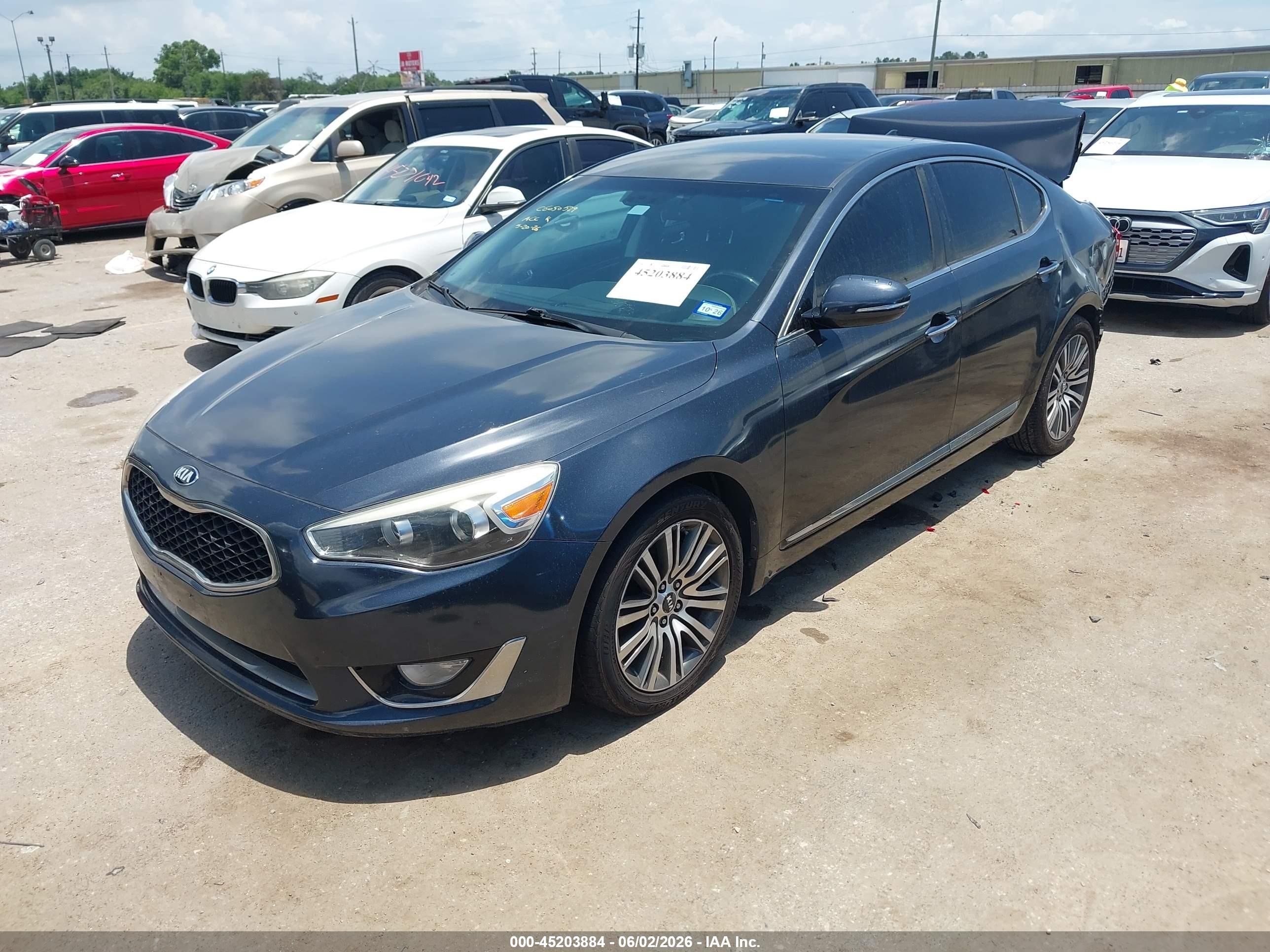 2014 Kia Cadenza Premium Dark Blue vin: KNALN4D71E5165687