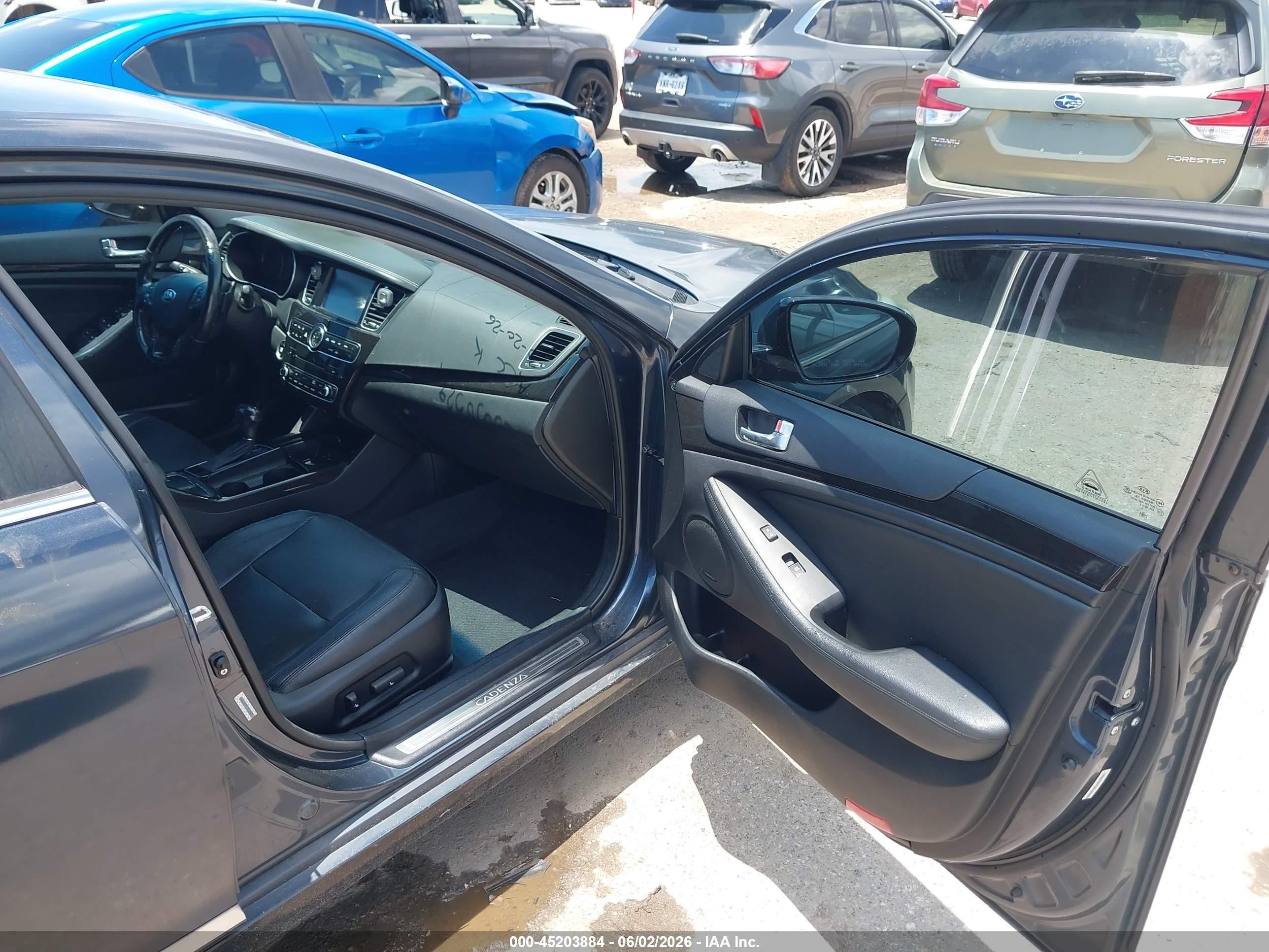 2014 Kia Cadenza Premium Dark Blue vin: KNALN4D71E5165687