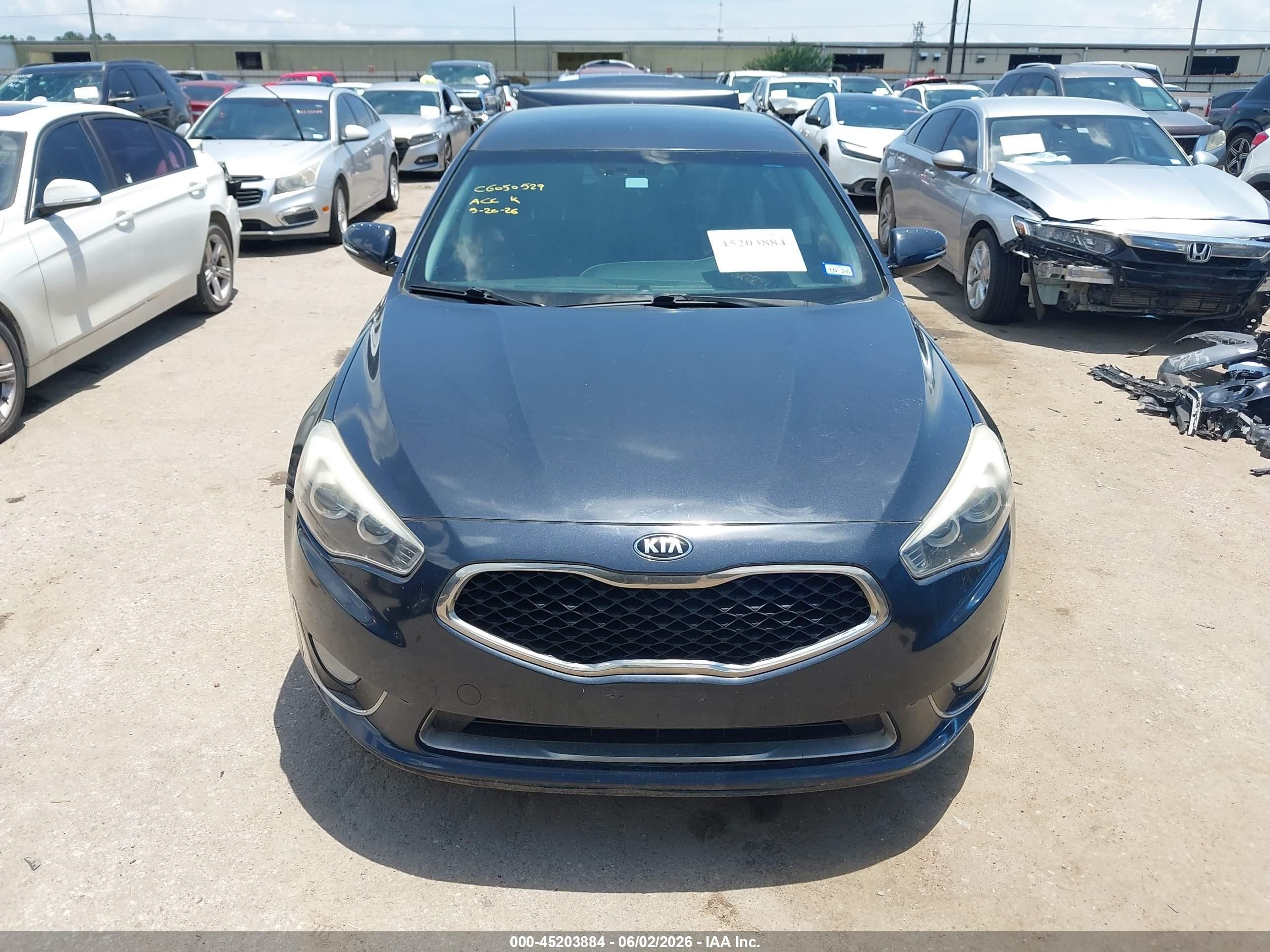 2014 Kia Cadenza Premium Dark Blue vin: KNALN4D71E5165687