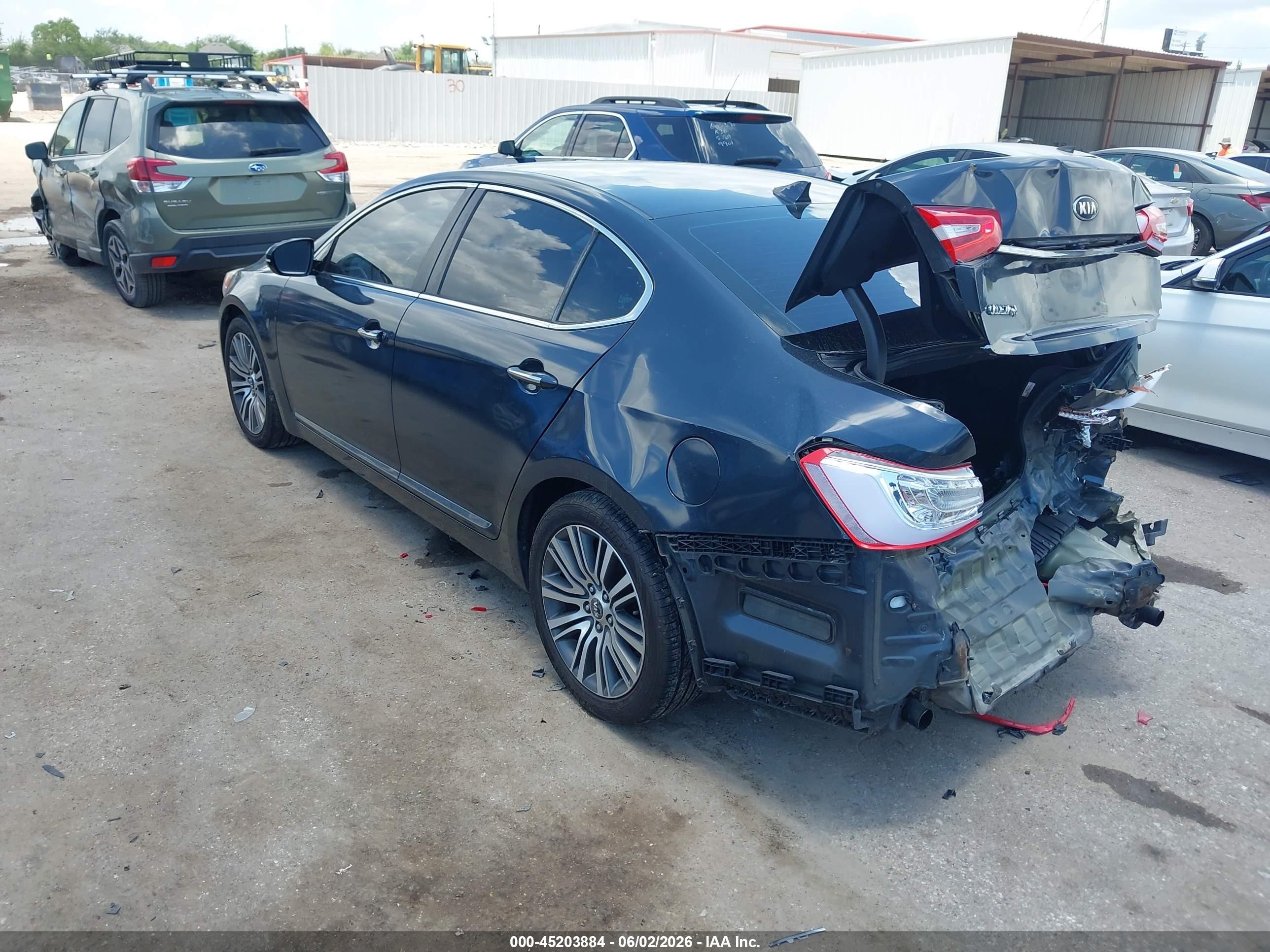 2014 Kia Cadenza Premium Dark Blue vin: KNALN4D71E5165687