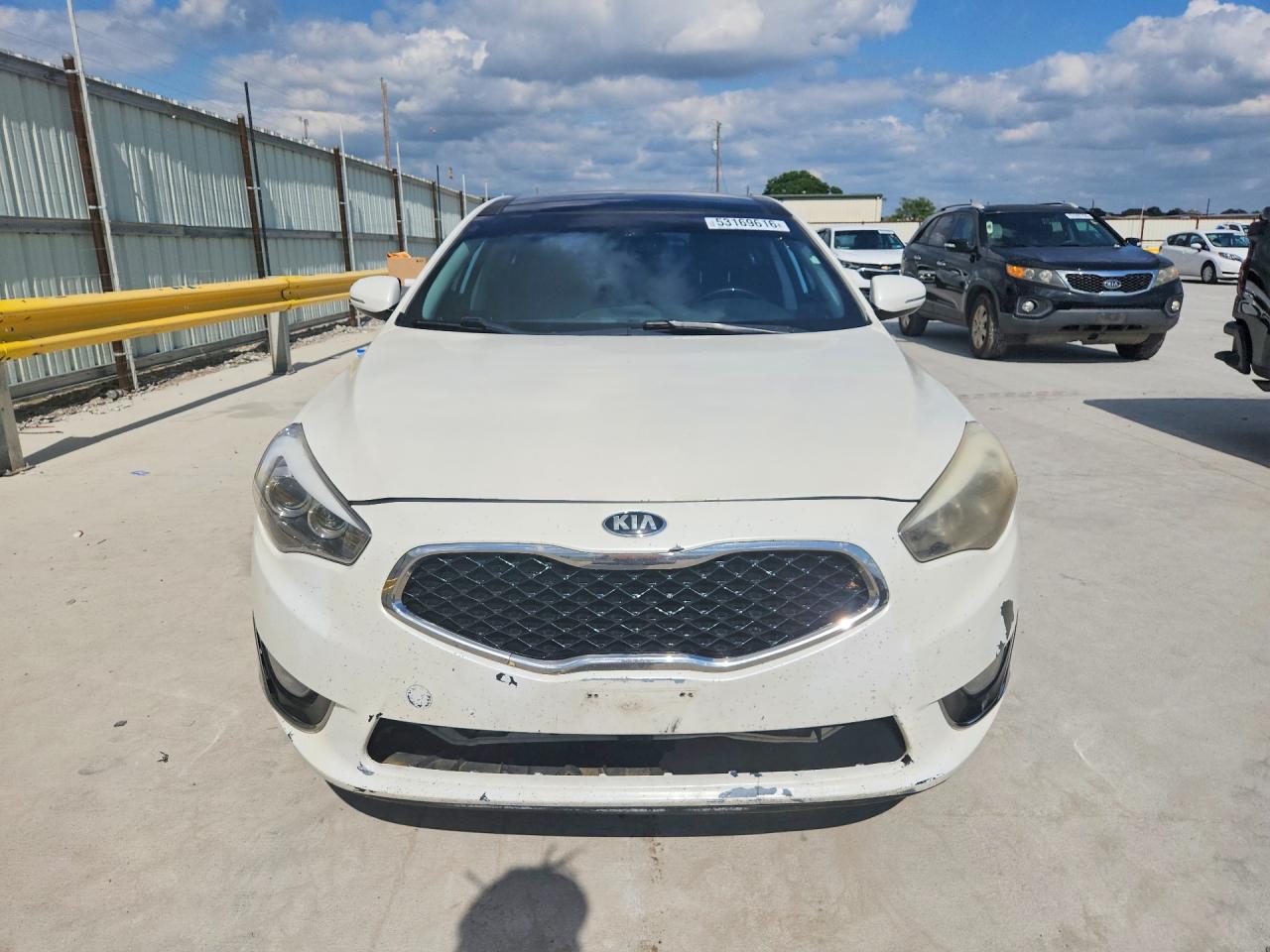 2015 Kia Cadenza Premium White vin: KNALN4D71F5185620