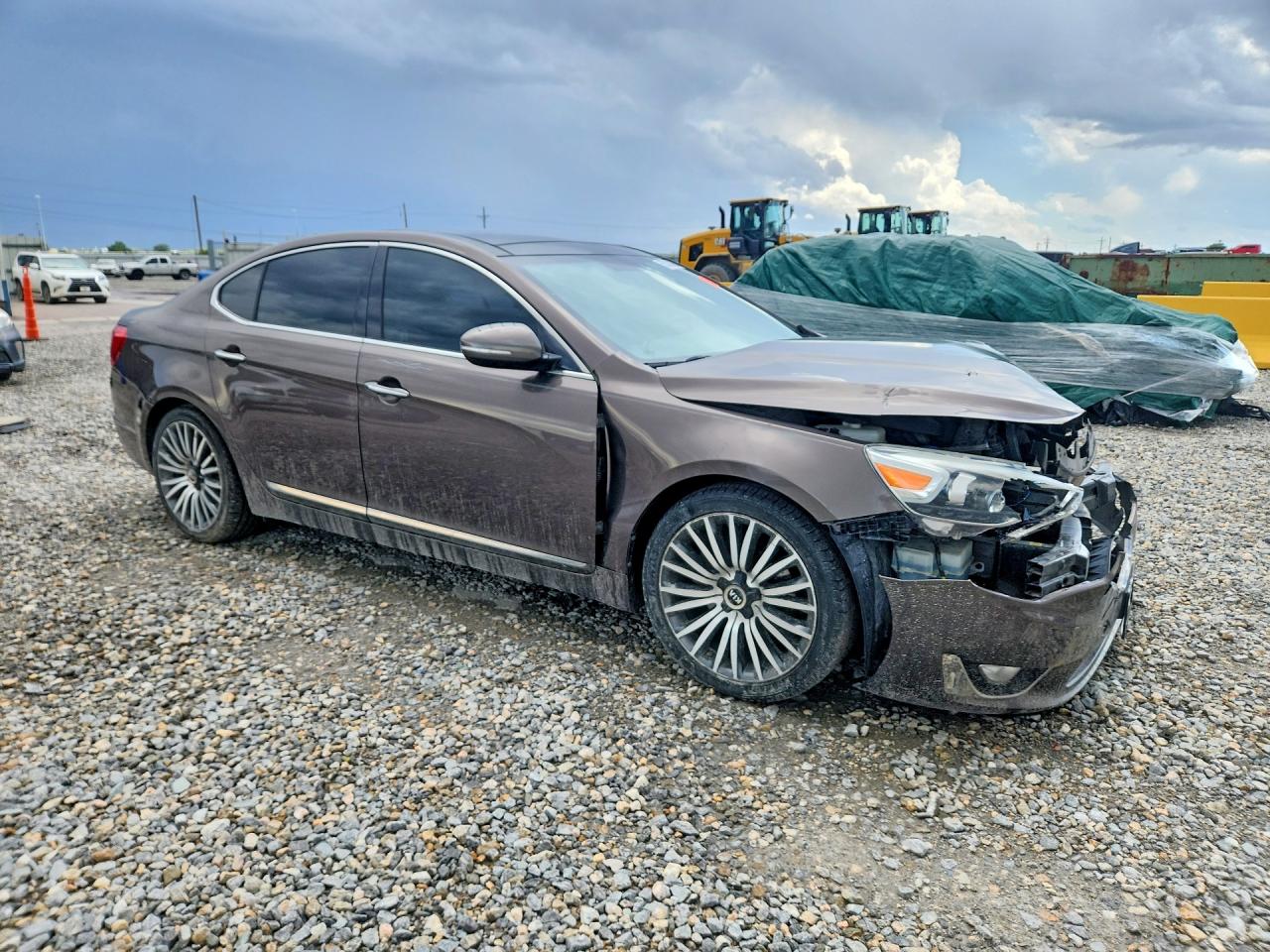 2014 Kia Cadenza Premium Желто-коричневый vin: KNALN4D72E5125781