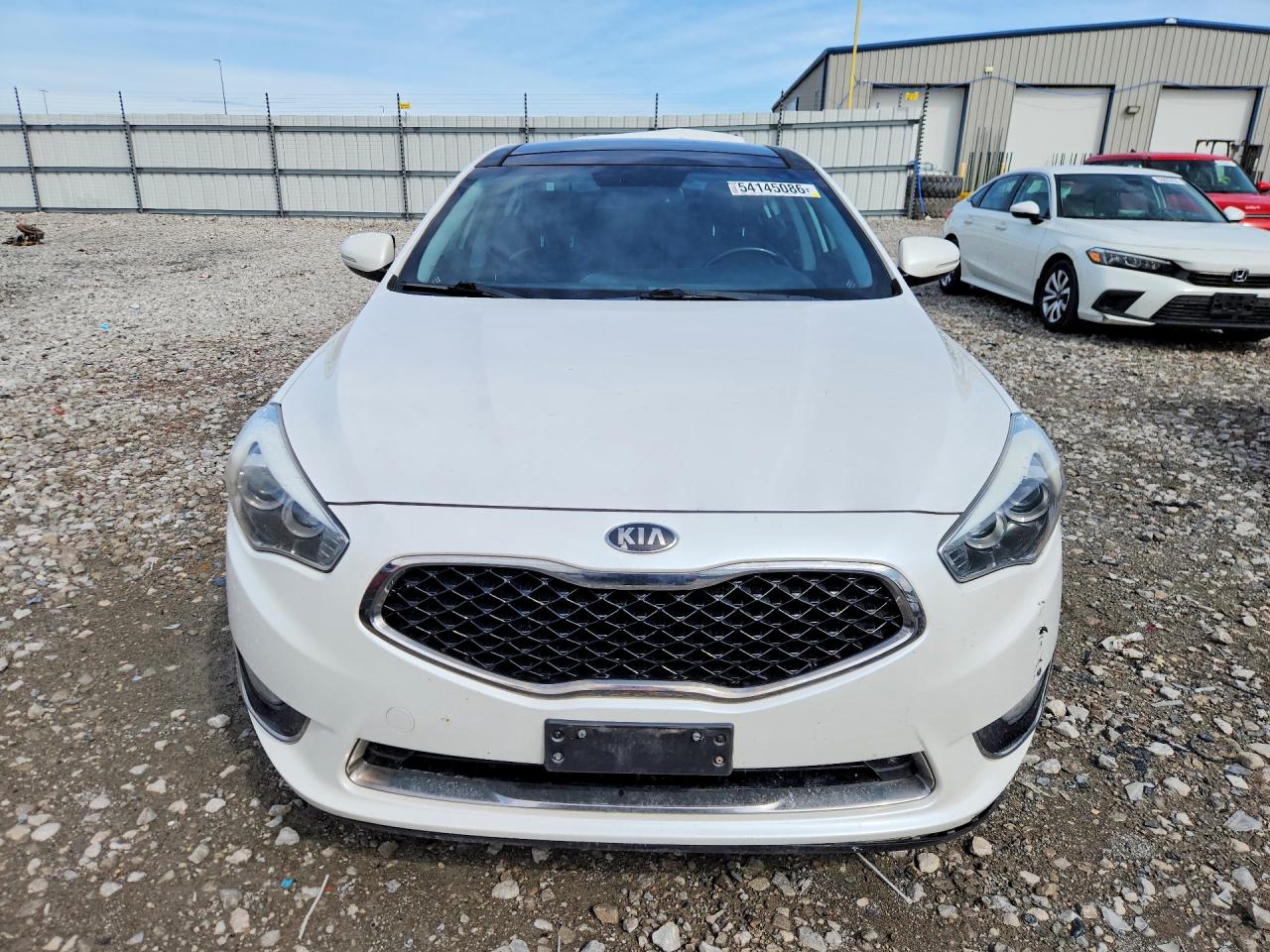 2014 Kia Cadenza Premium White vin: KNALN4D72E5161972